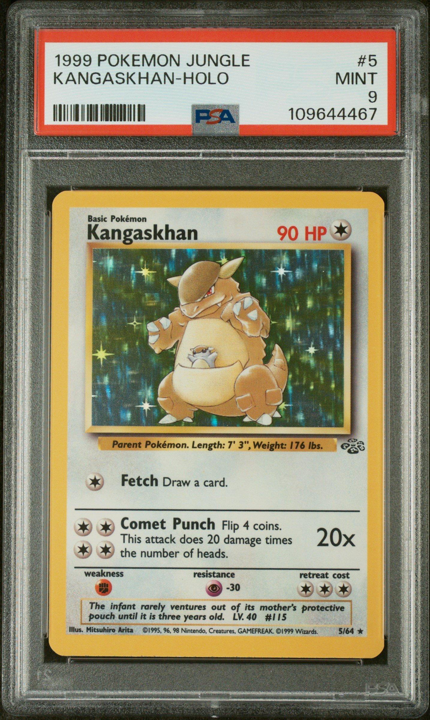 1999 Pokemon Jungle 5 Kangaskhan-holo PSA 9