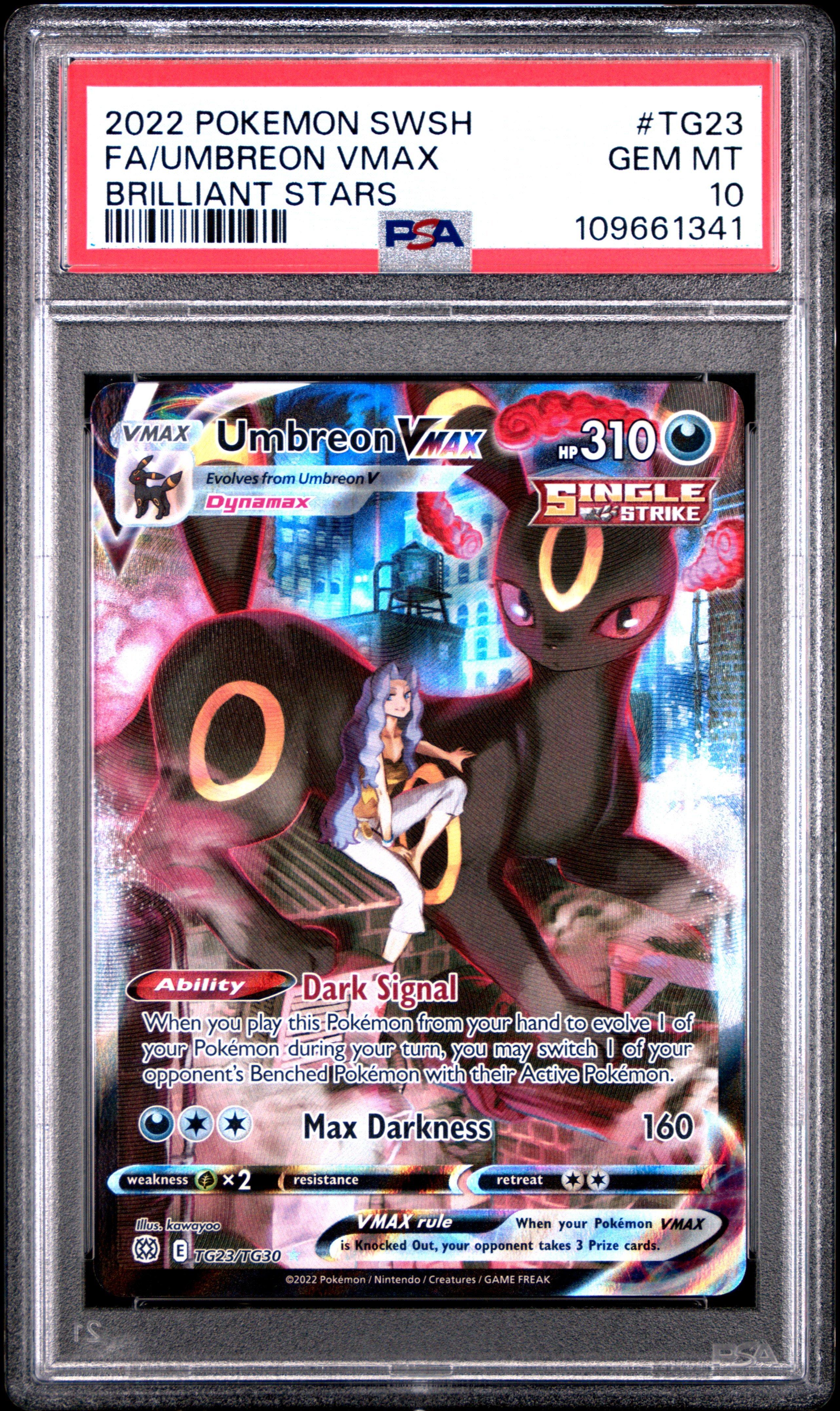 2022 Pokemon Sword & Shield Brilliant Stars Tg23 Full Art/umbreon