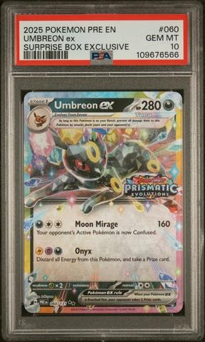 2025 Pokemon Pre En-prismatic Evolutions 060 Umbreon Ex Surprise
