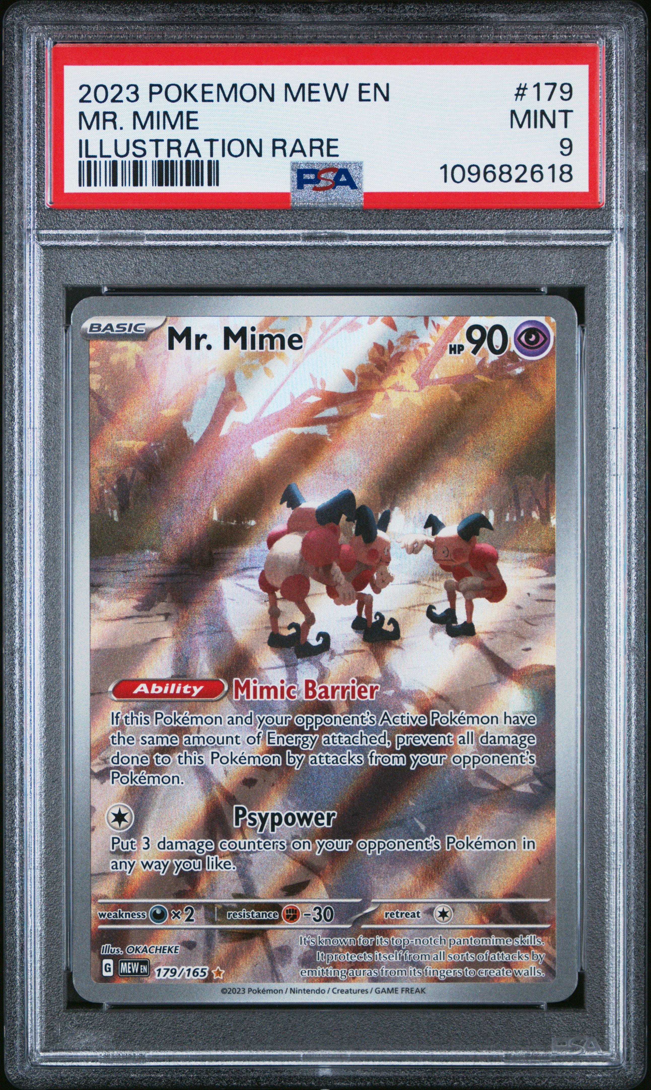 2023 Pokemon Mew En-151 179 Mr. Mime Illustration Rare PSA 9