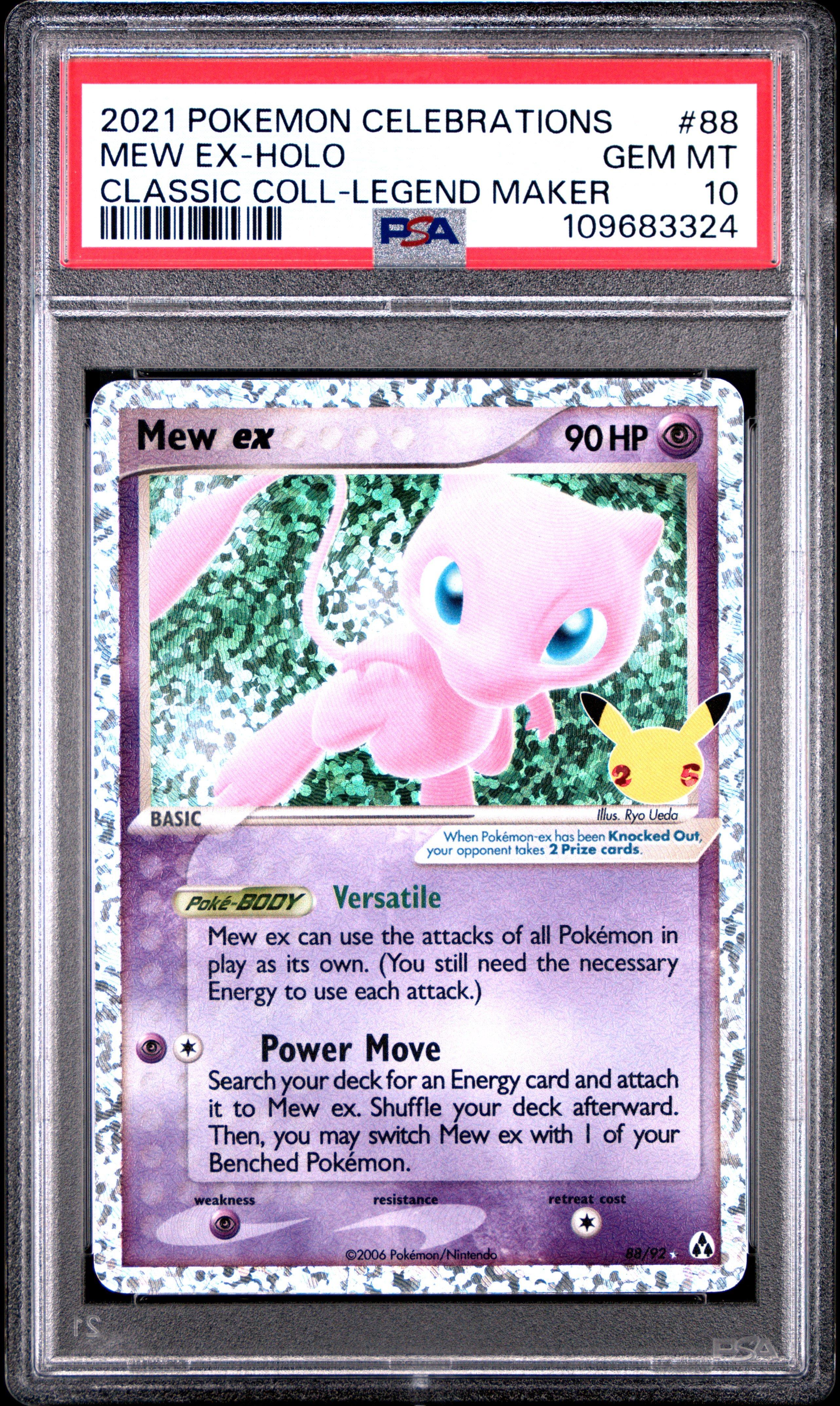 2021 Pokemon Celebrations Classic Collection 88 Mew Ex-holo PSA 10