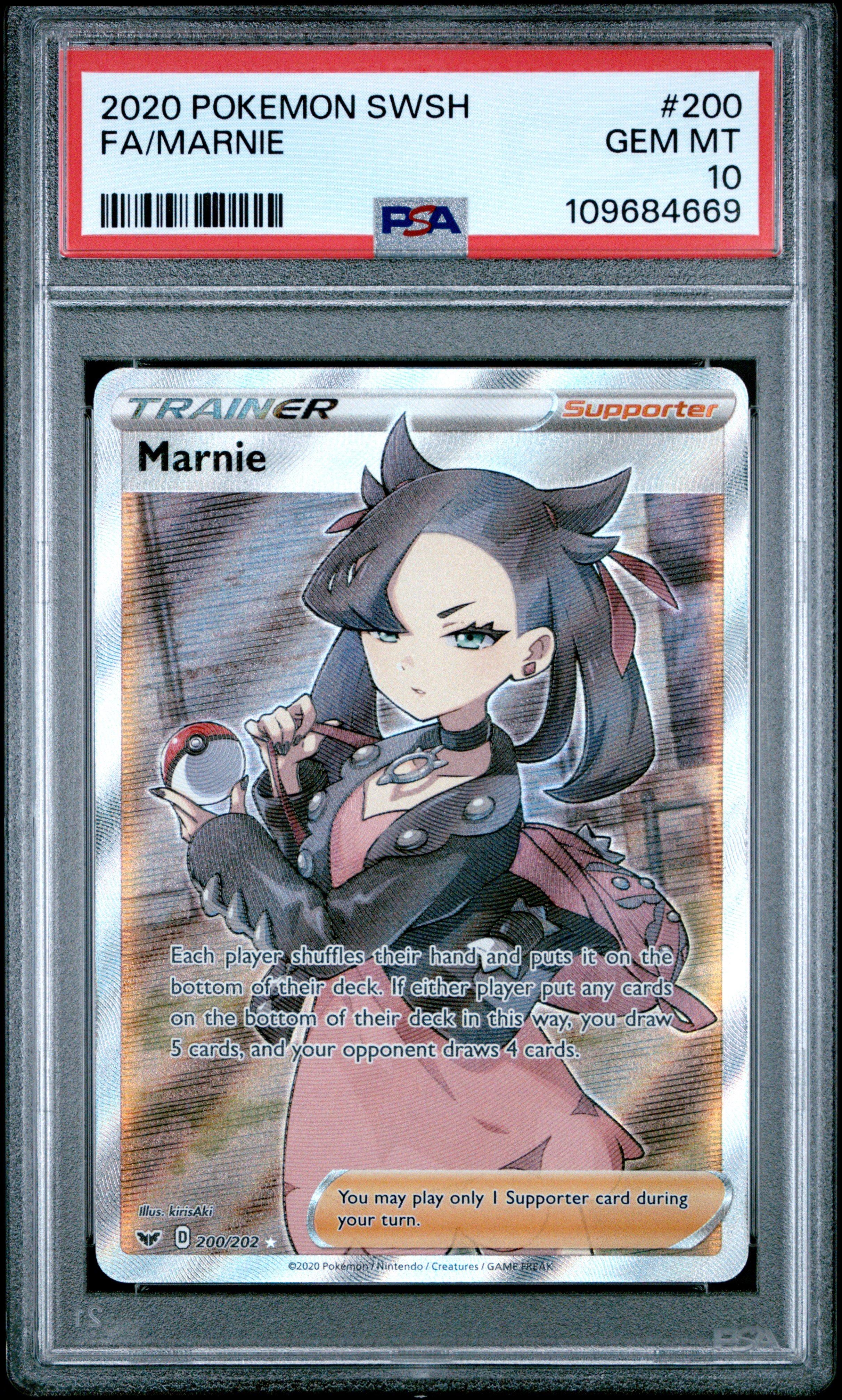 【psa10】2020 Pokémon SWSH FA/Marnie hr 2020 Pokemon Sword & Shield 200 Full Art/marnie PSA 10