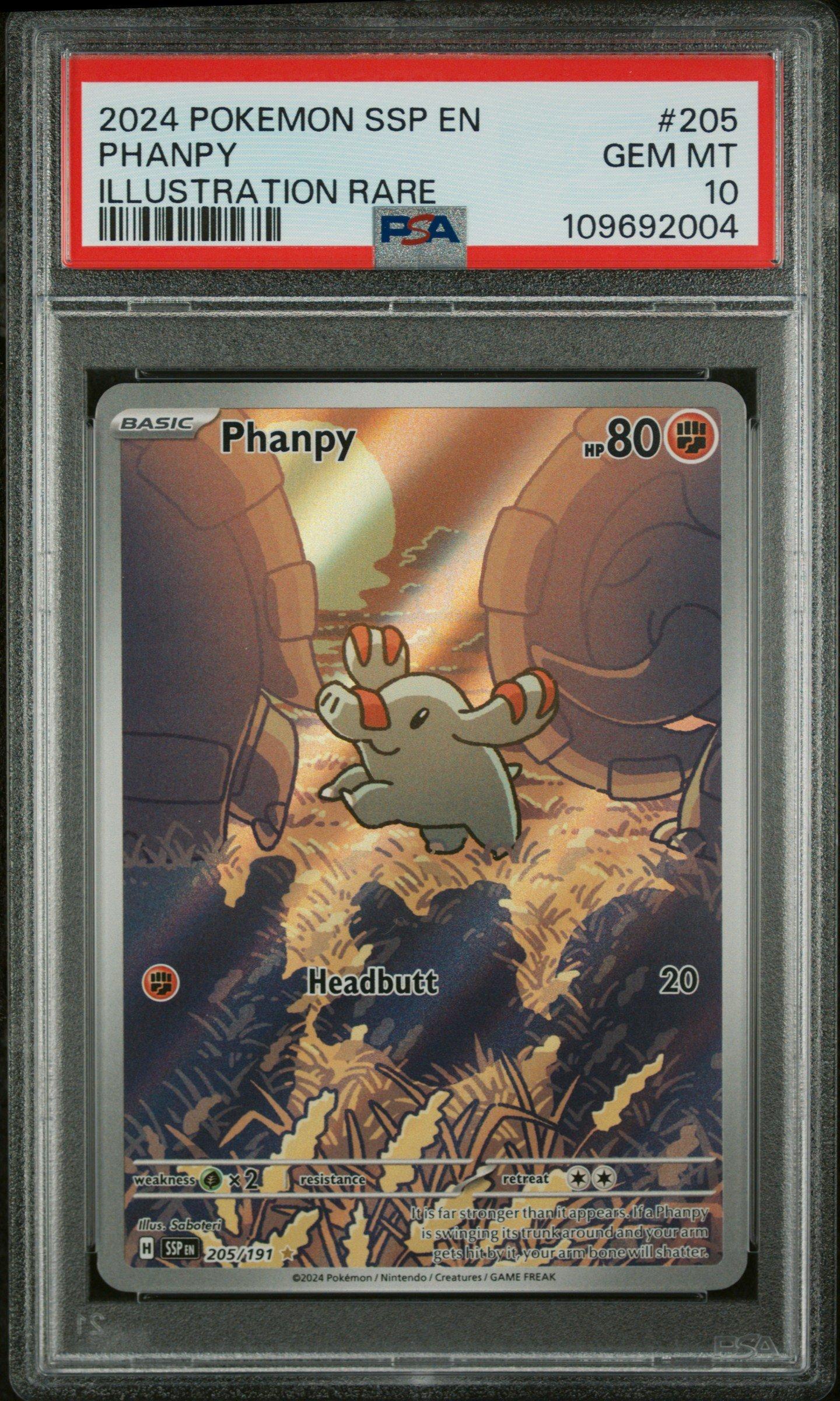 2024 Pokemon Ssp En-surging Sparks 205 Phanpy Illustration Rare