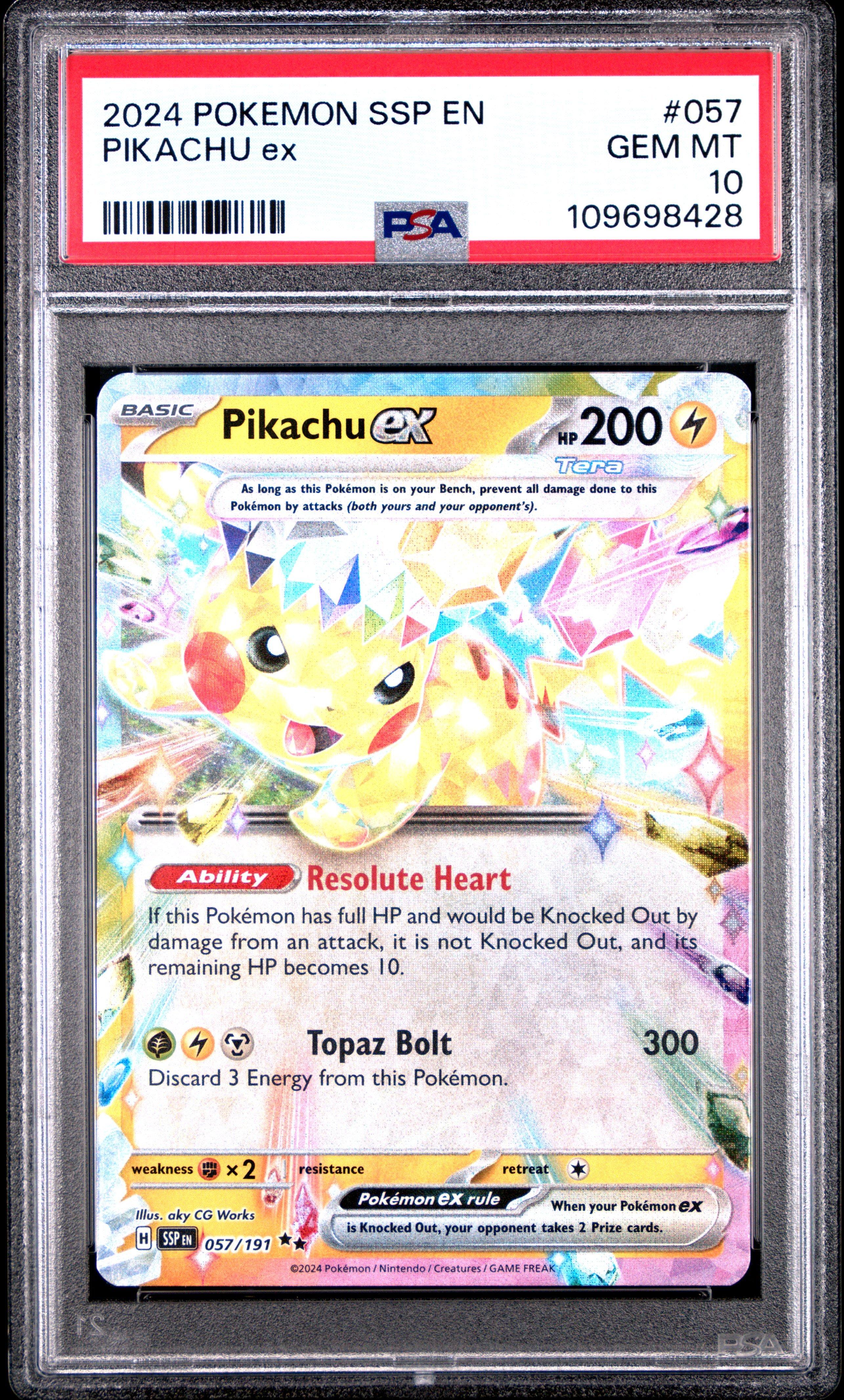 2024 Pokemon Ssp En-surging Sparks 057 Pikachu Ex PSA 10 | GameStop