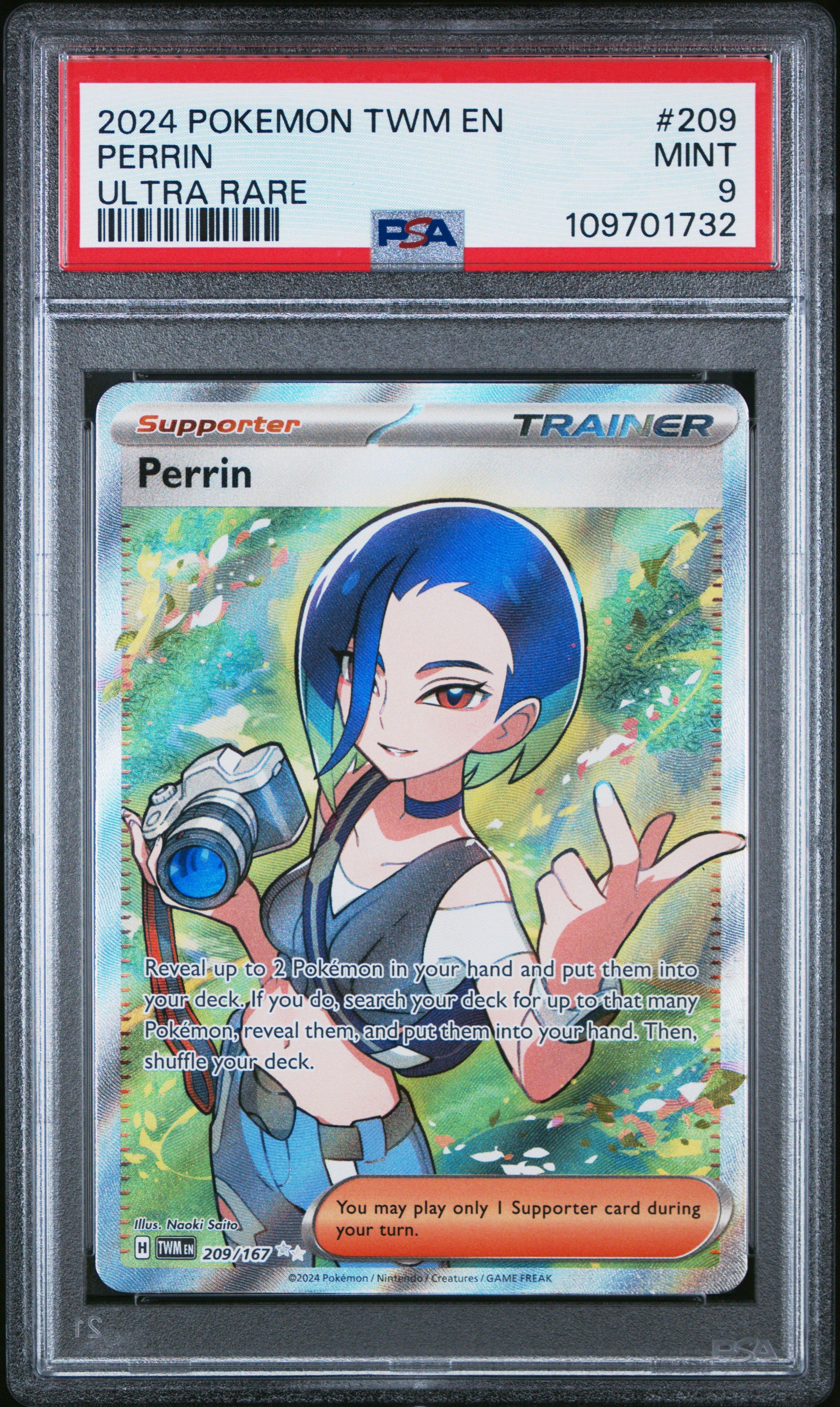 2024 Pokemon Twm En-twilight Masquerade 209 Perrin Ultra Rare PSA