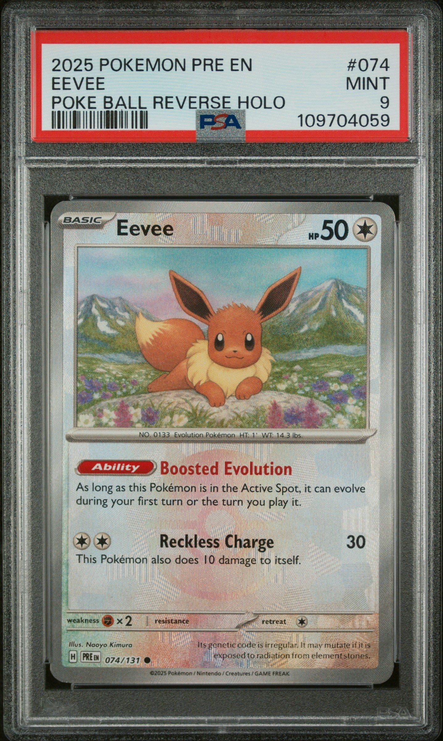 2025 Pokemon Pre En-prismatic Evolutions 074 Eevee Poke Ball