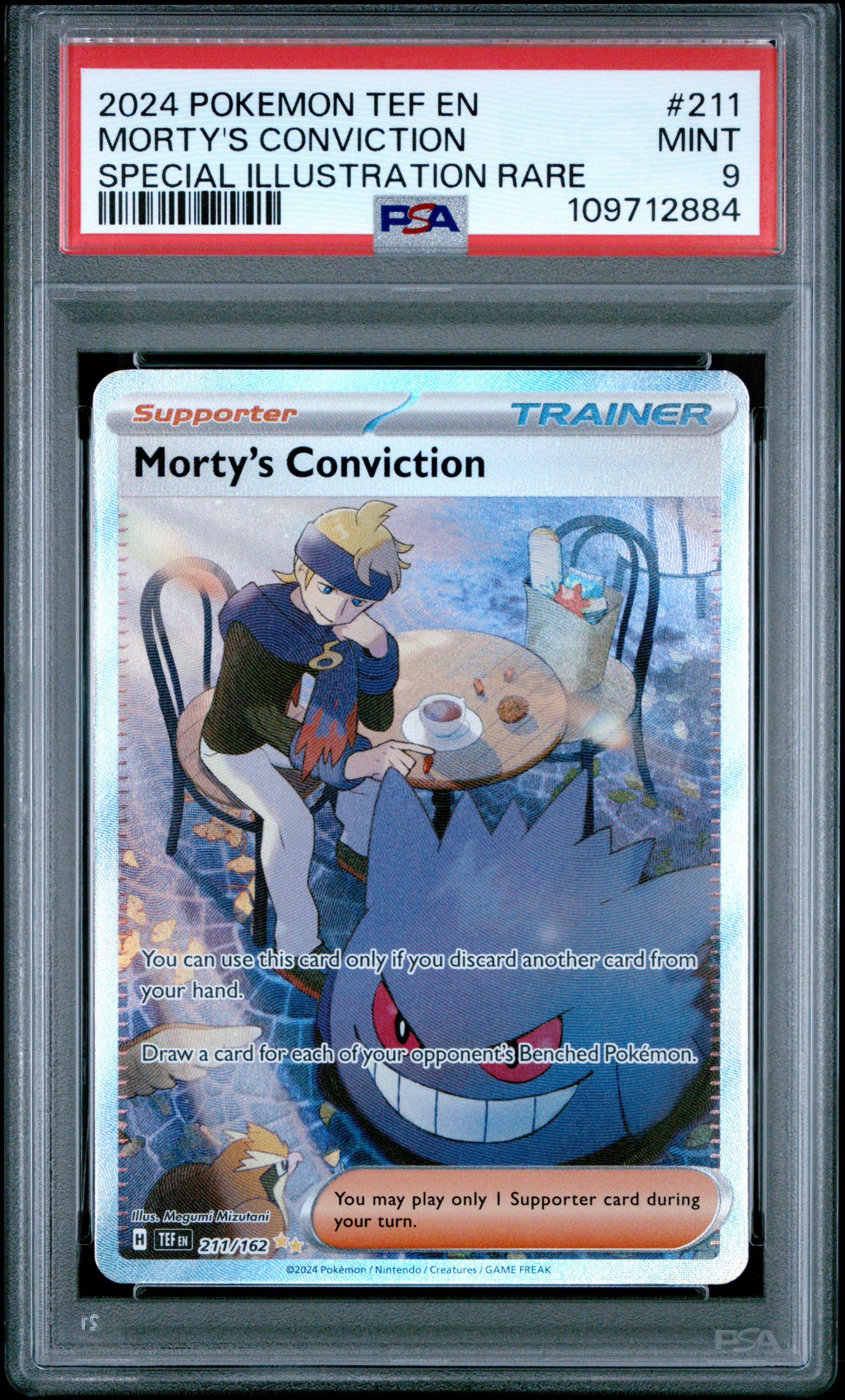 2024 Pokemon Tef En-temporal Forces 211 Morty's Conviction Special