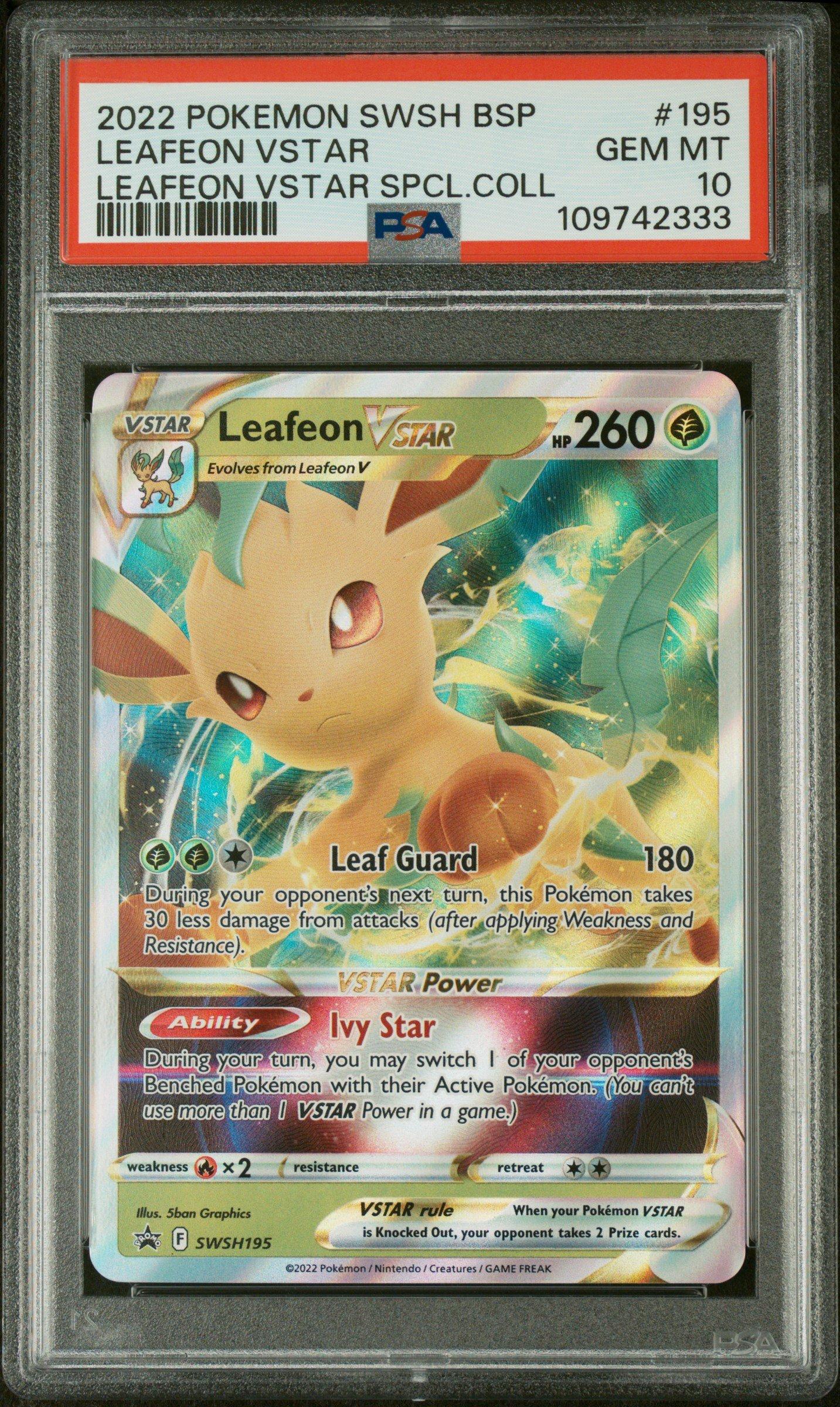 2022 Pokemon Swsh Black Star Promo 195 Leafeon Vstar Leafeon Vstar