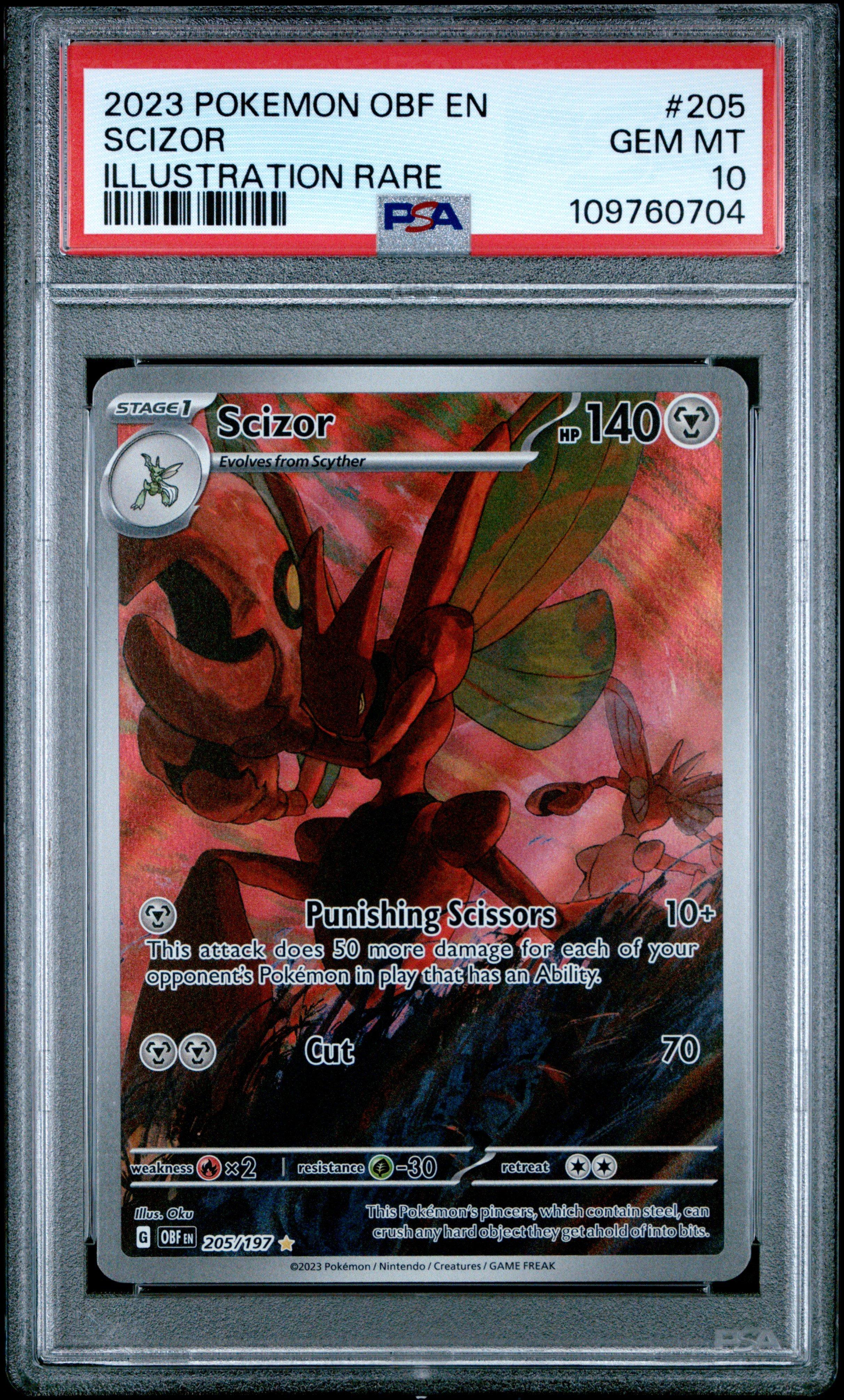 2023 Pokemon Obf En-obsidian Flames 205 Scizor Illustration Rare