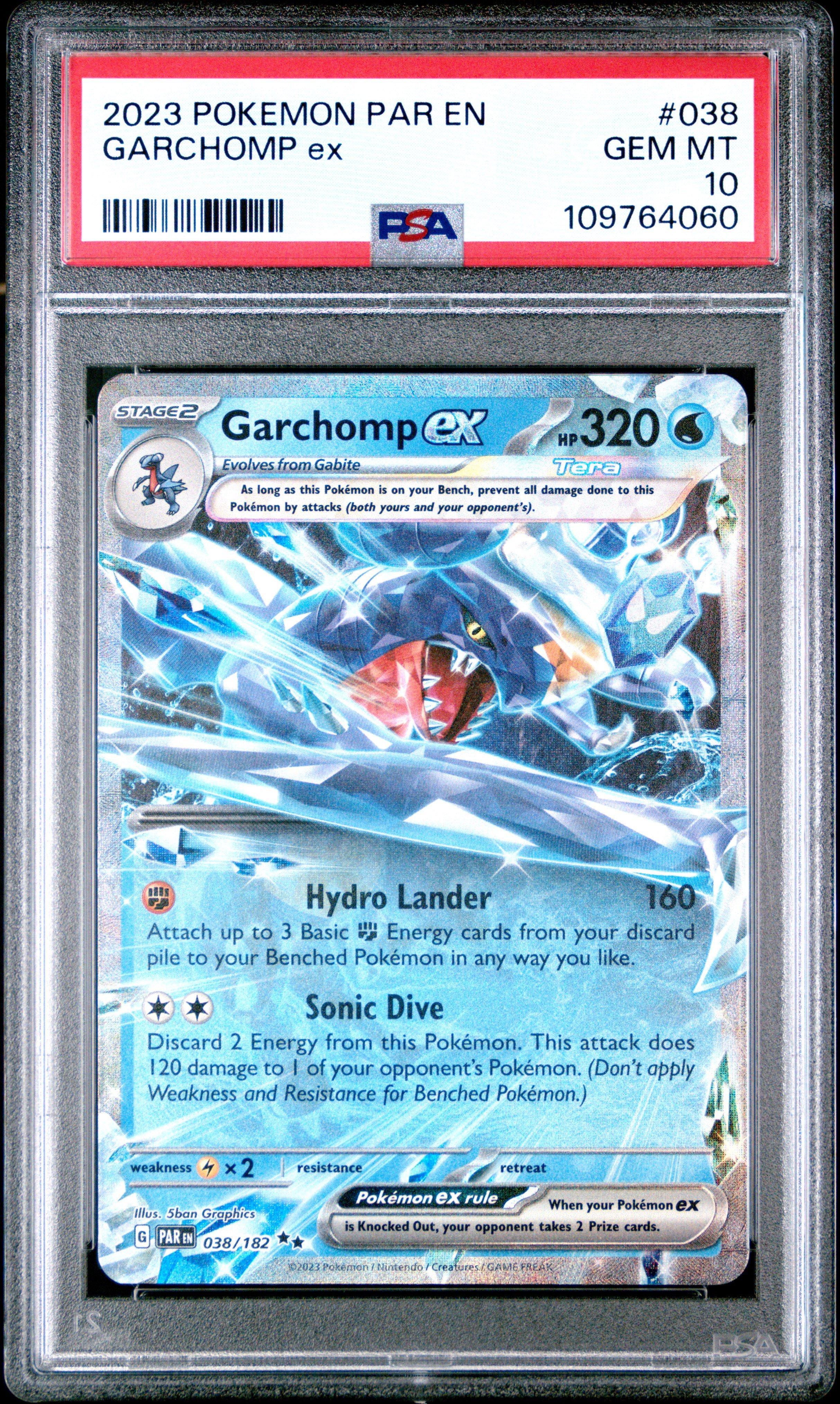 2023 Pokemon Par En-paradox Rift 038 Garchomp Ex PSA