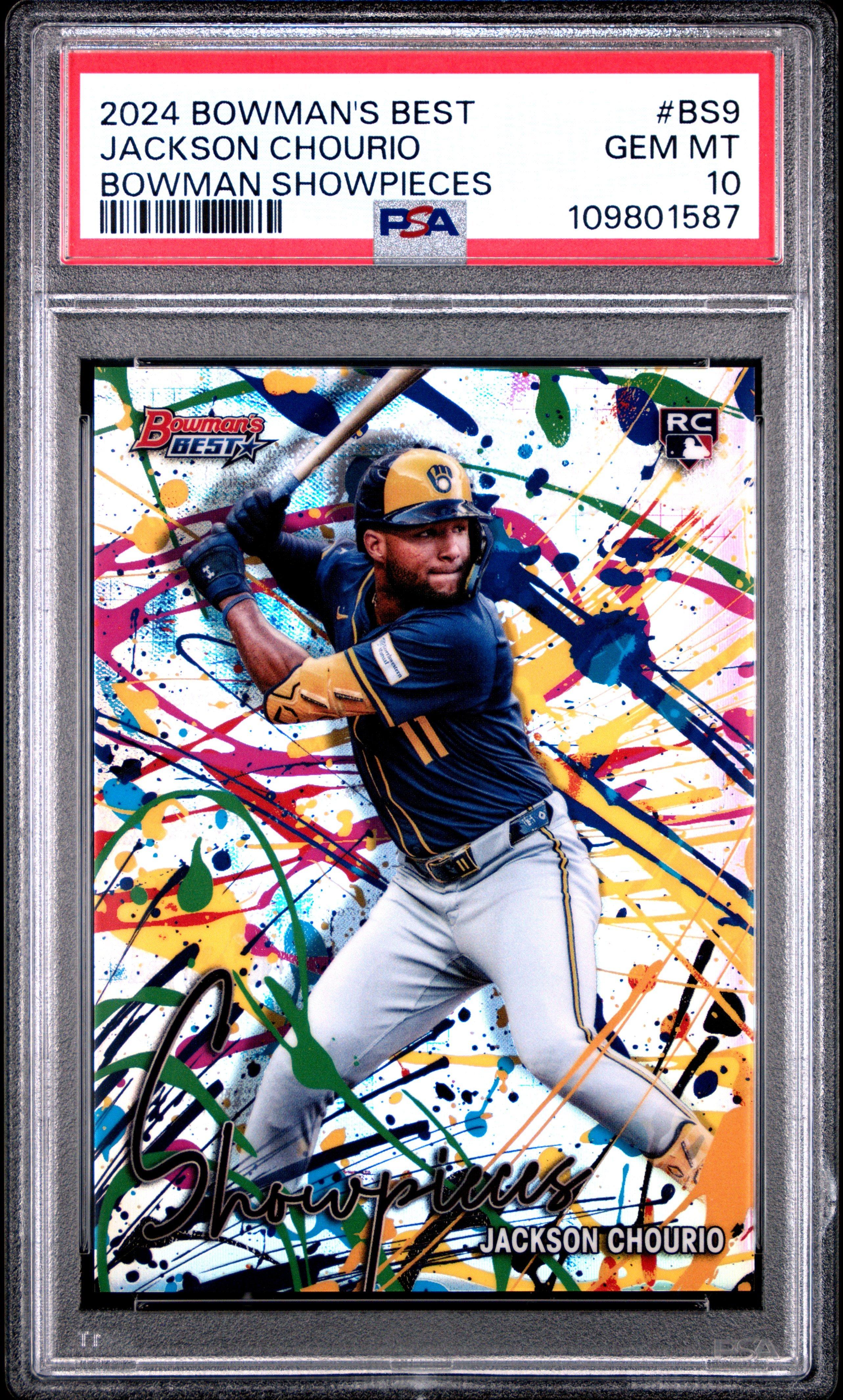 2024 Bowman's Best Bowman Showpieces Bs9 Jackson Chourio PSA 10