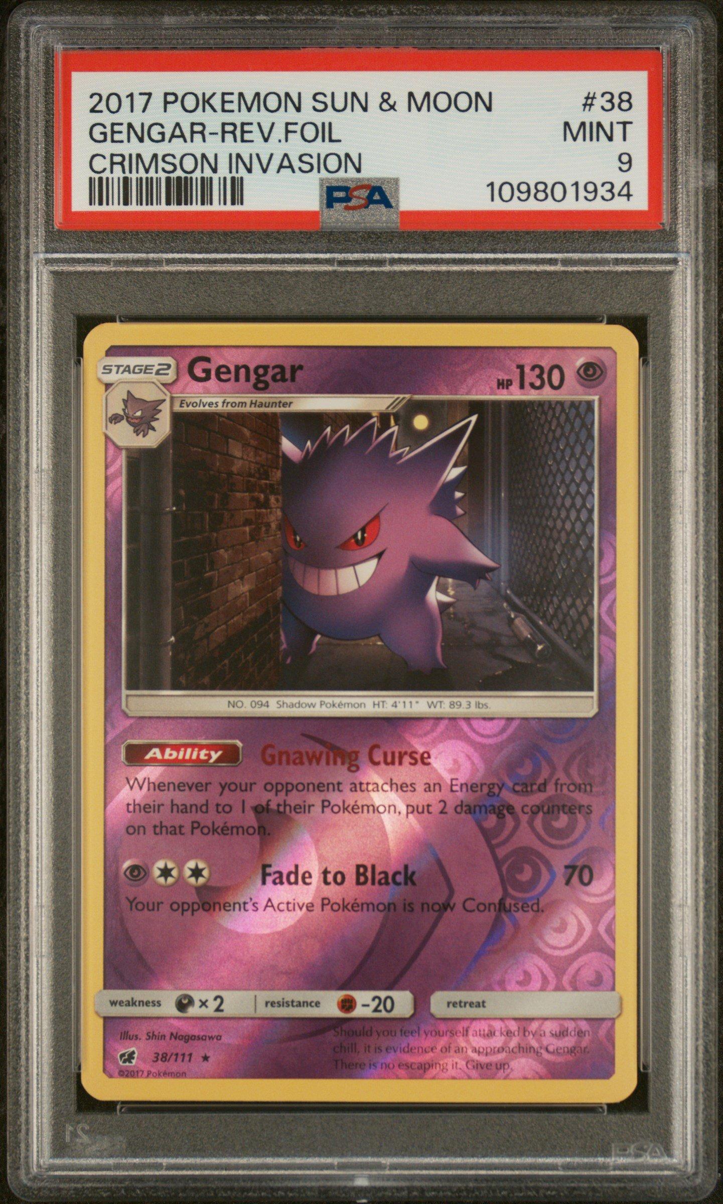 foil gengar pokemon card Pokemon Single Card SM - Sun & MOON BASE SET (Reverse Holo)