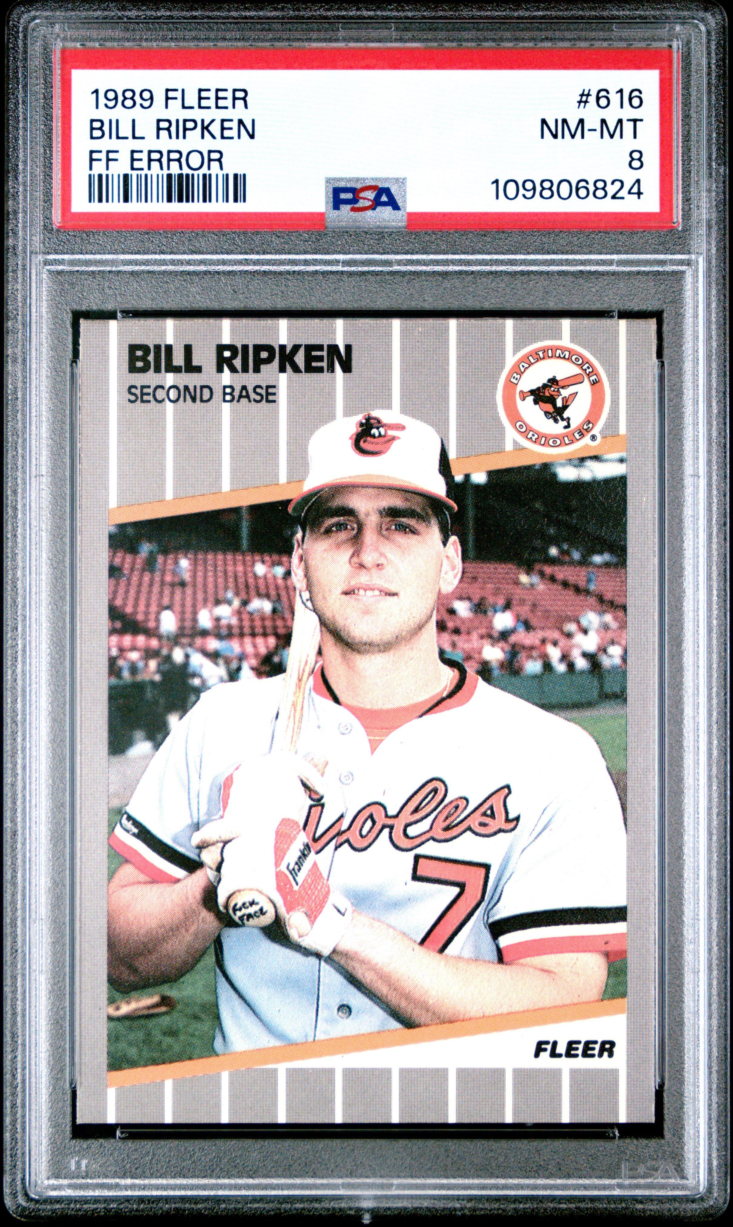 1989 Fleer 616 Bill Ripken Ff Error PSA