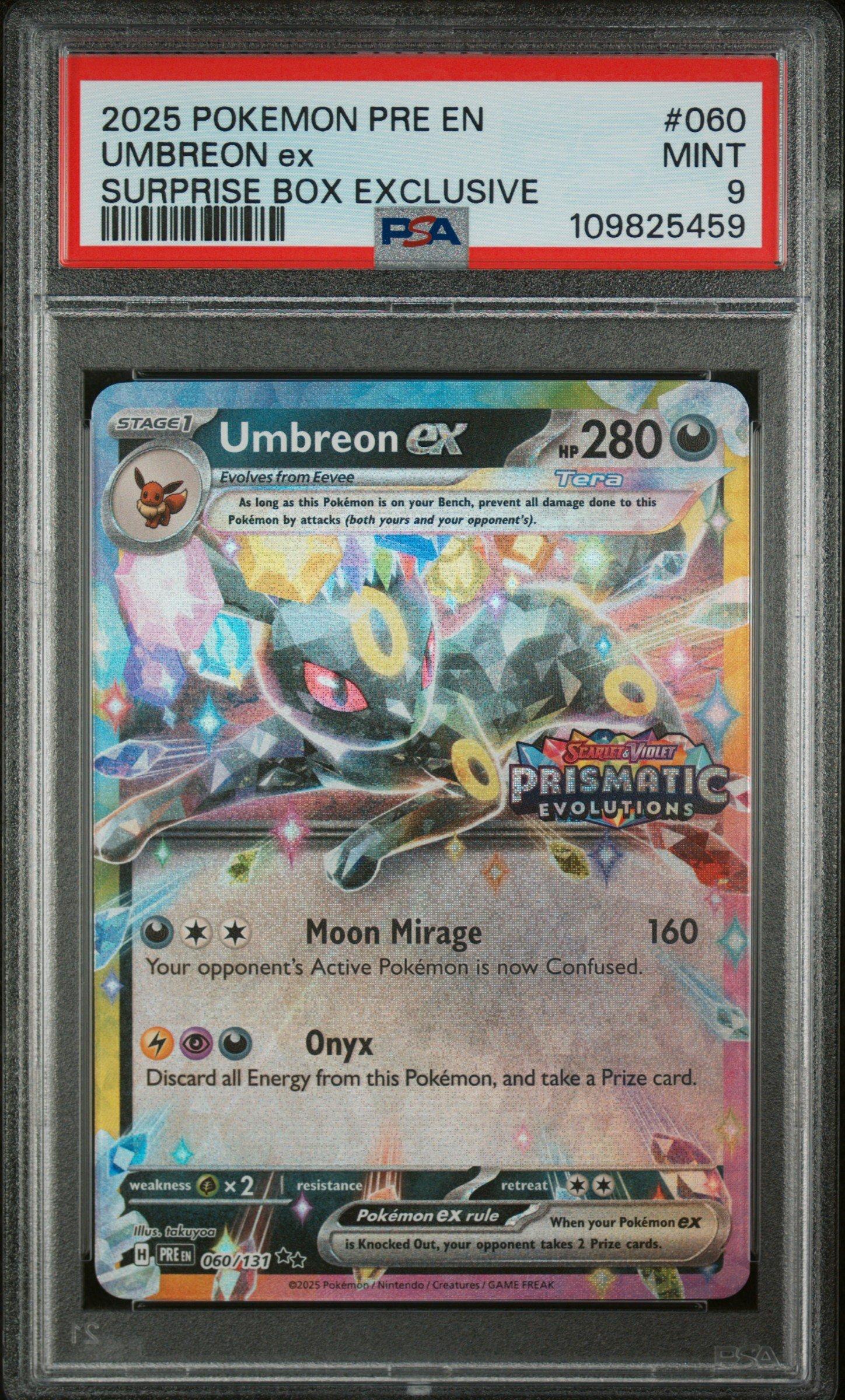 2025 Umbreon ex ポケモンカード Gem Mint 10 2025 Pokemon Pre En-prismatic Evolutions 060 Umbreon Ex Surprise