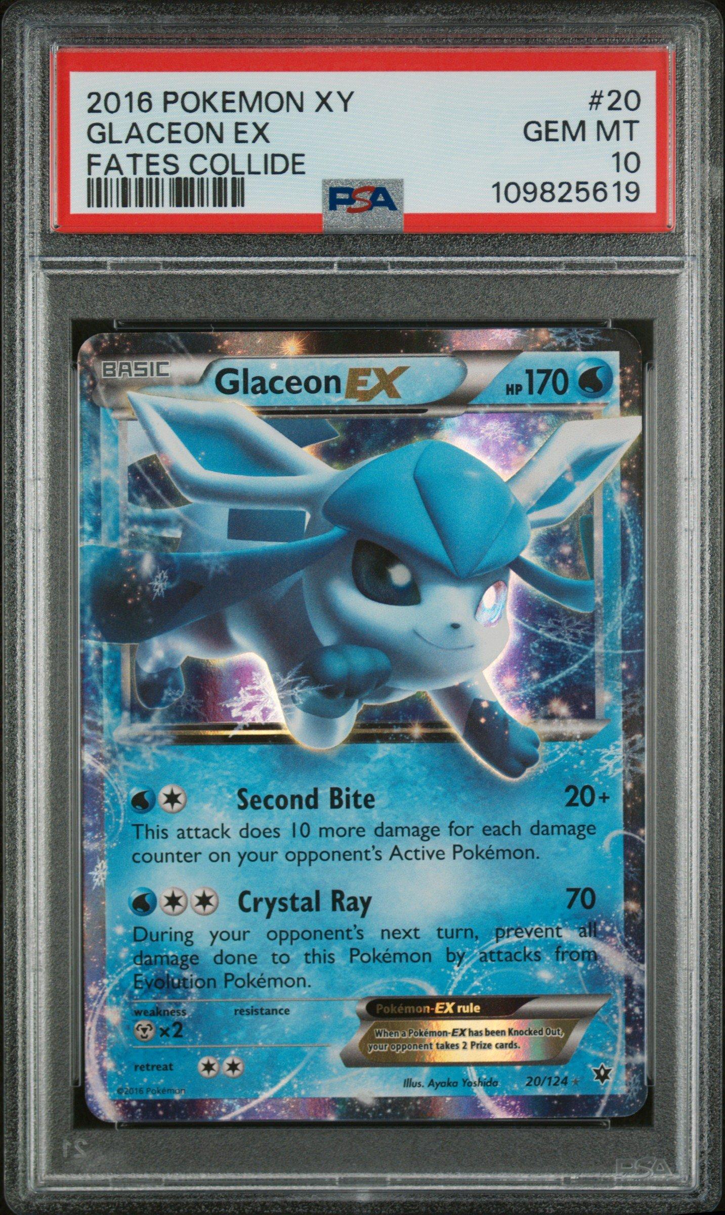 2016 Pokemon Xy Fates Collide 20 Glaceon Ex PSA