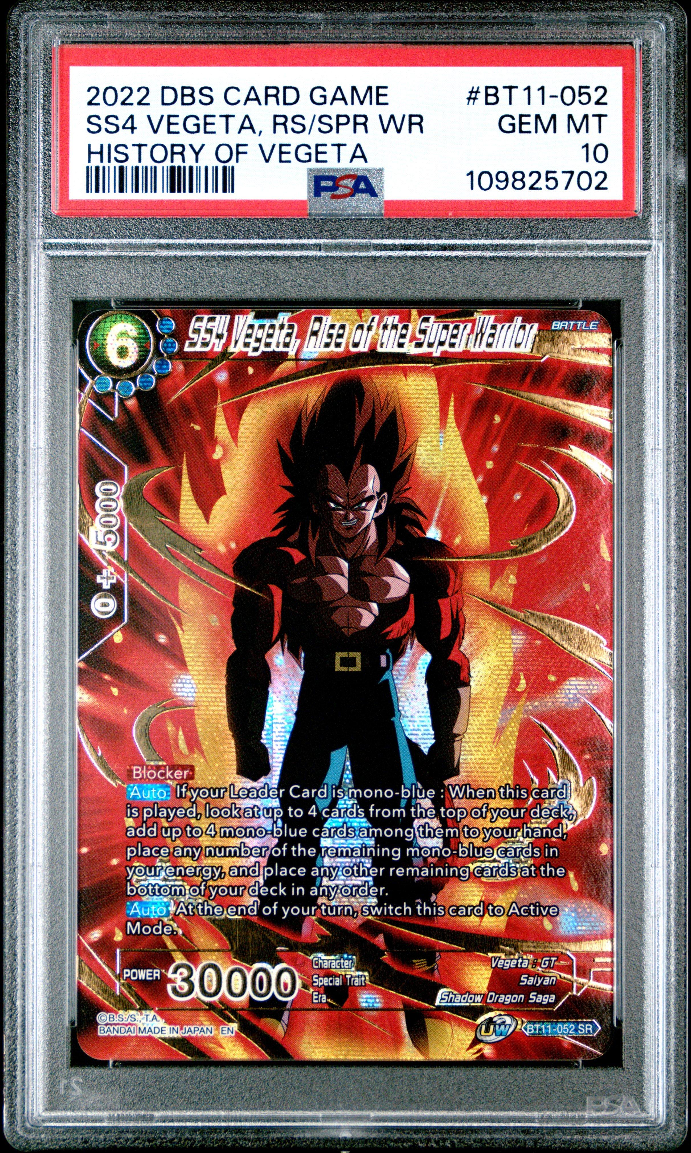 2022 Dragon Ball Super Card Game Theme Selection History Of Vegeta Bt11-052 Ss4 Vegeta