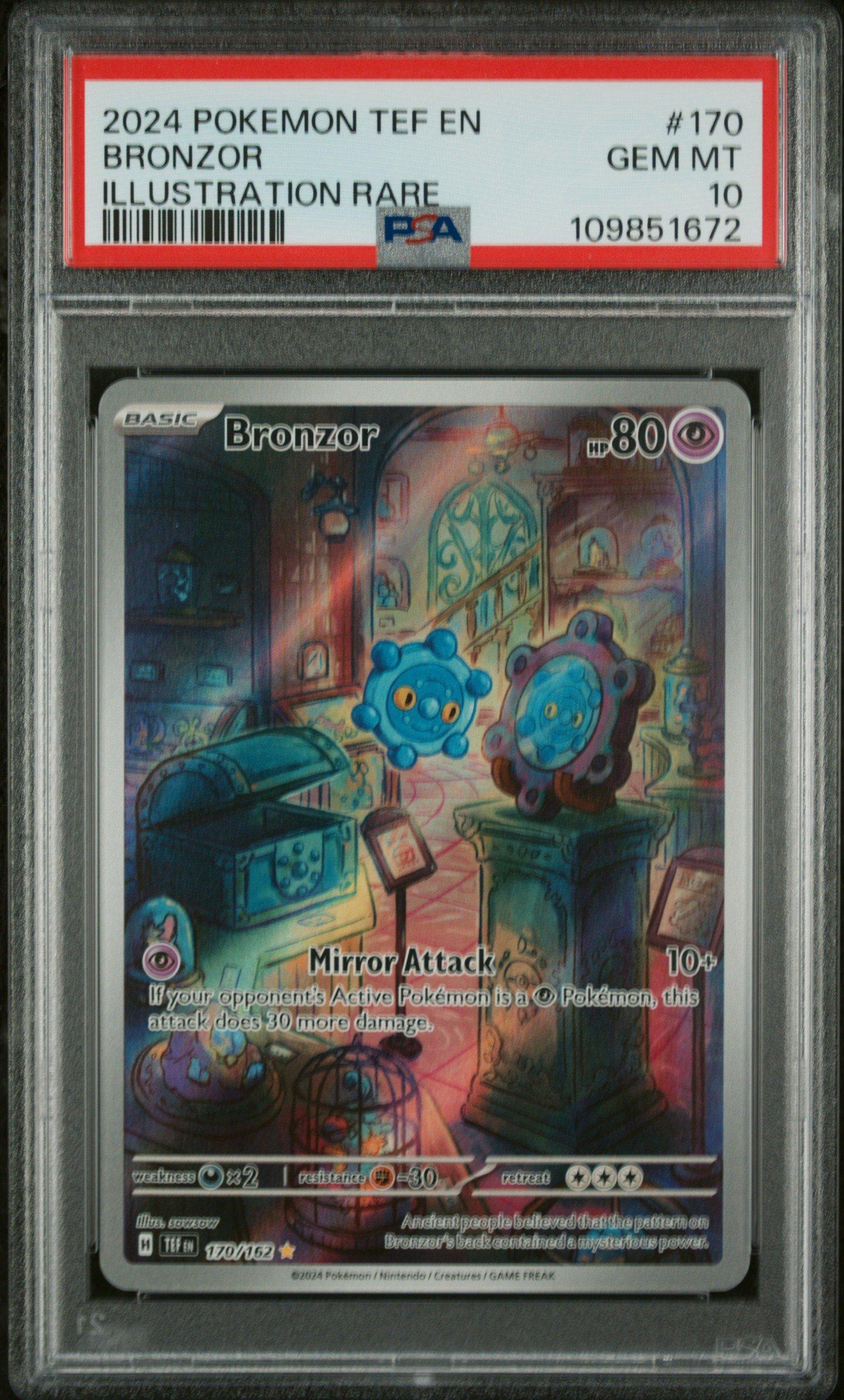 2024 Pokemon Tef En-temporal Forces 170 Bronzor Illustration Rare