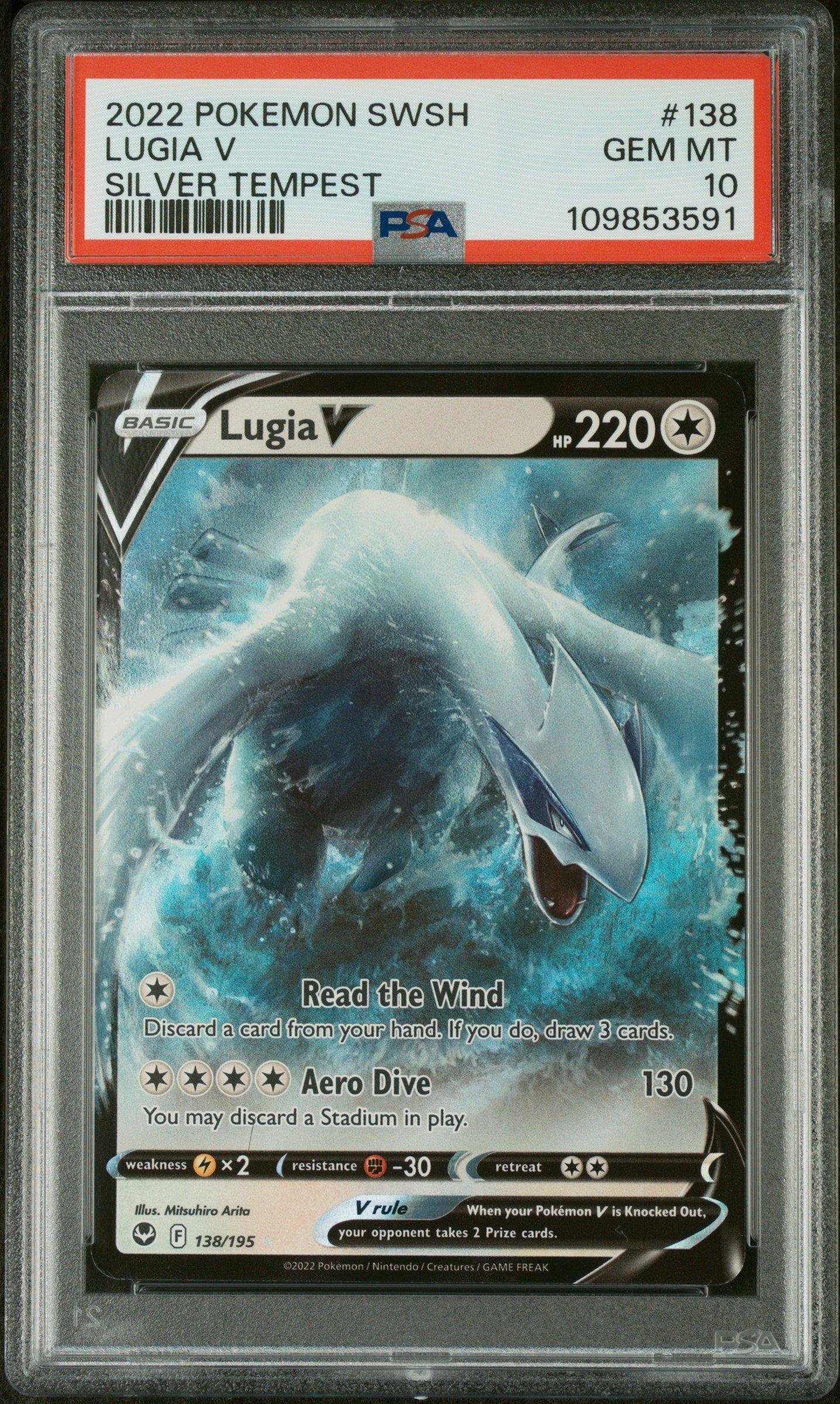 2022 Pokemon Sword & Shield Silver Tempest 138 Lugia V PSA 10