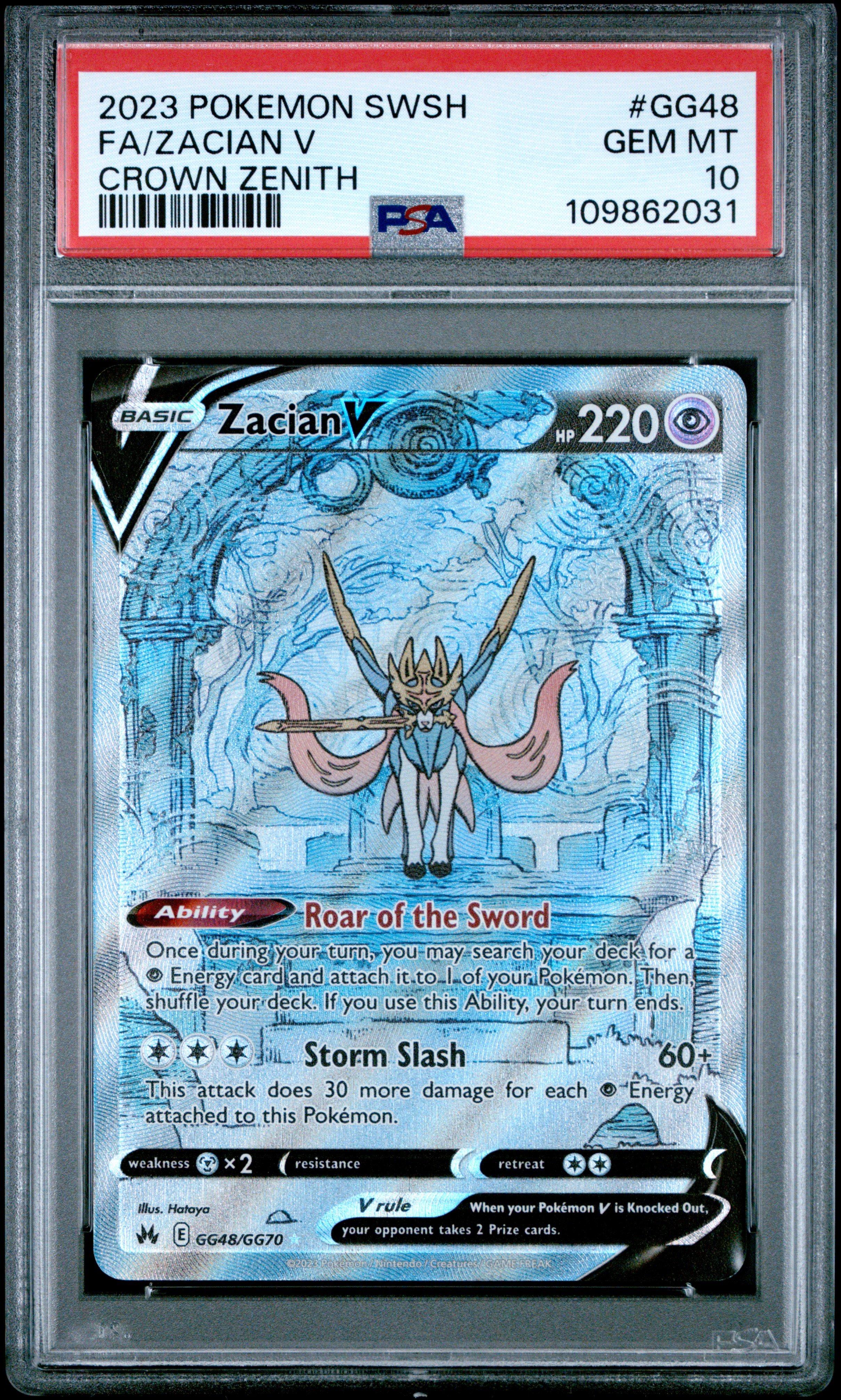 2023 Pokemon Sword And Shield Crown Zenith Gg48 Full Art/zacian V