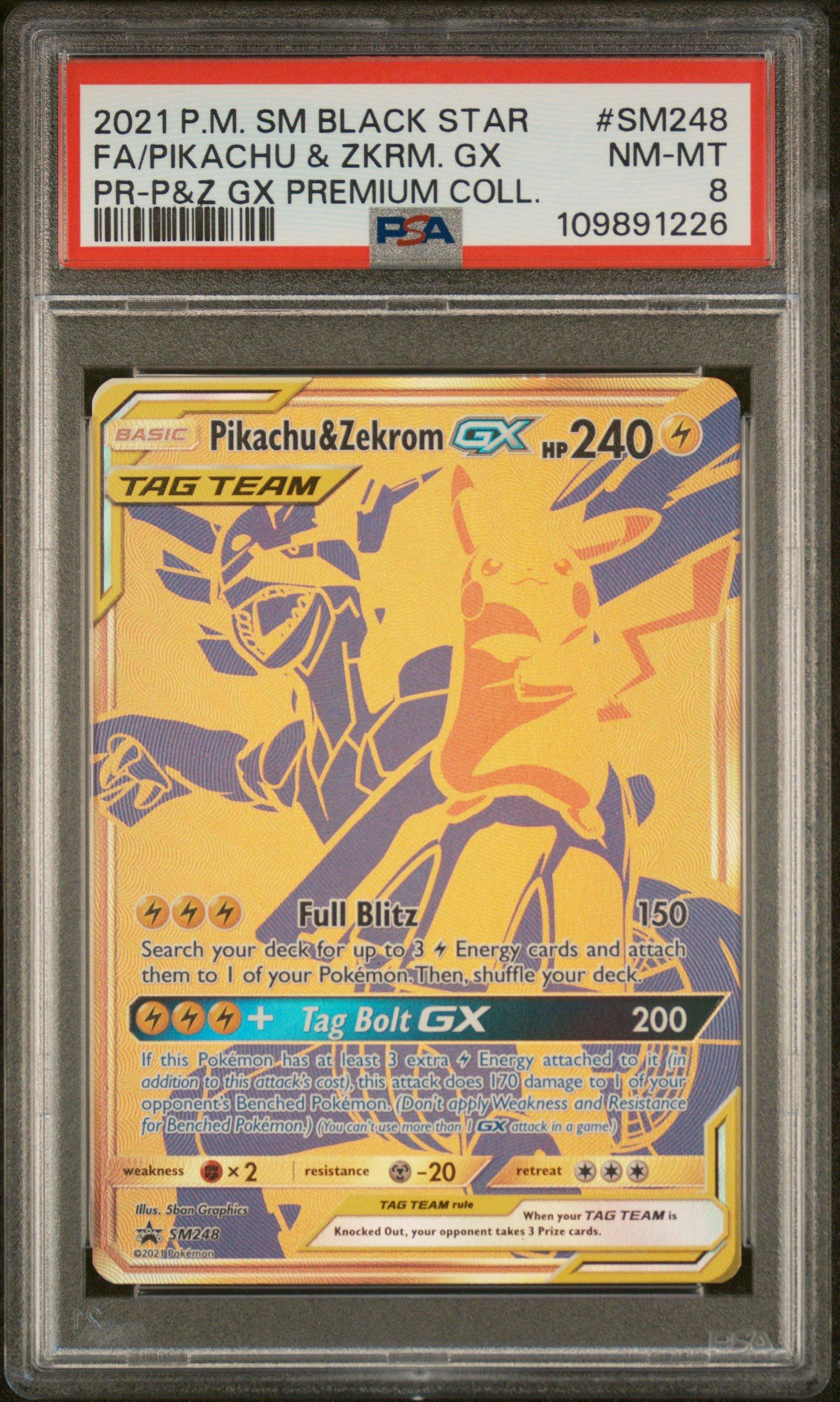 2021 Pokemon Sm Black Star Promo Sm248 Full Art/pikachu & Zekrom