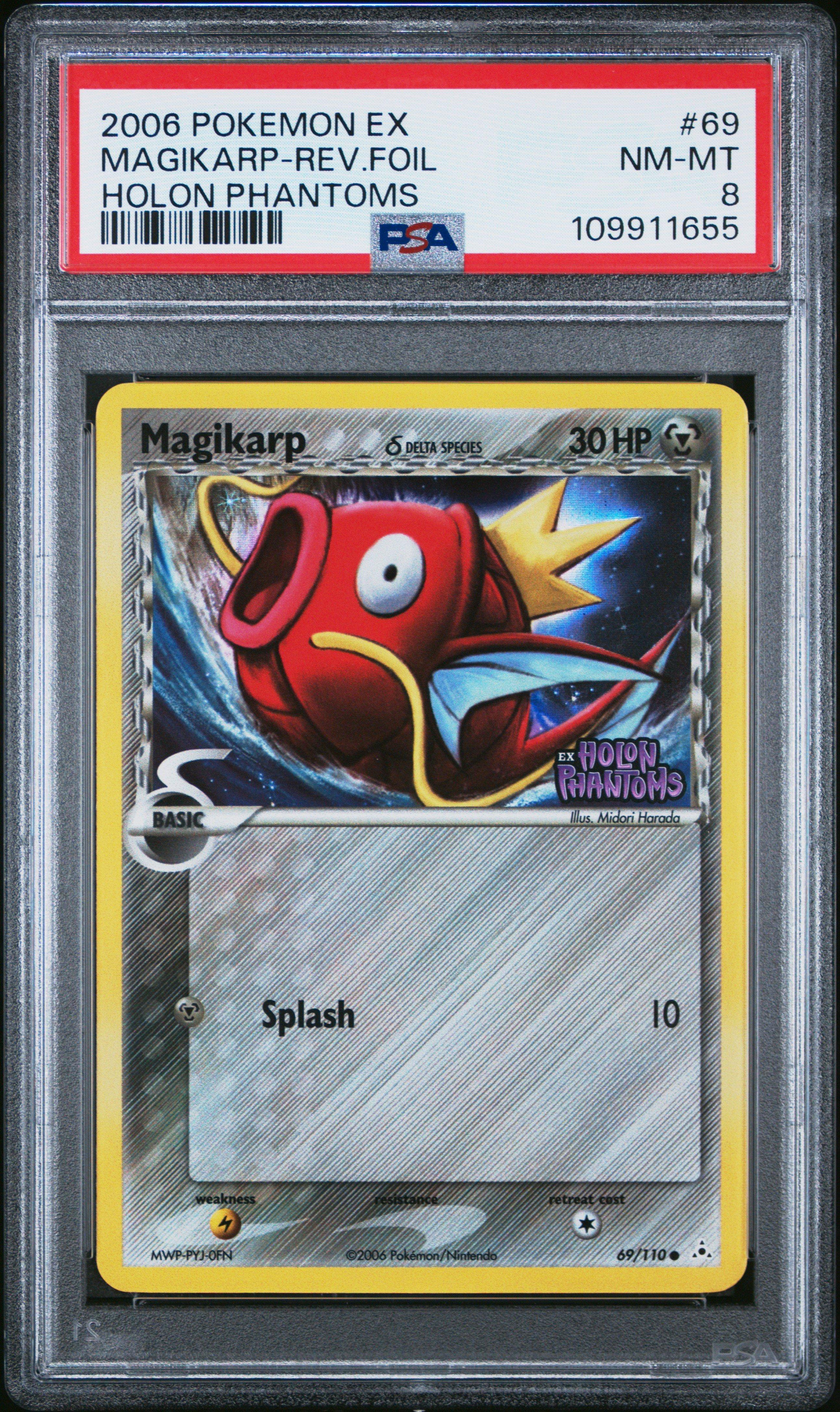 2006 Pokemon Ex Holon Phantoms 69 Magikarp-reverse Foil PSA
