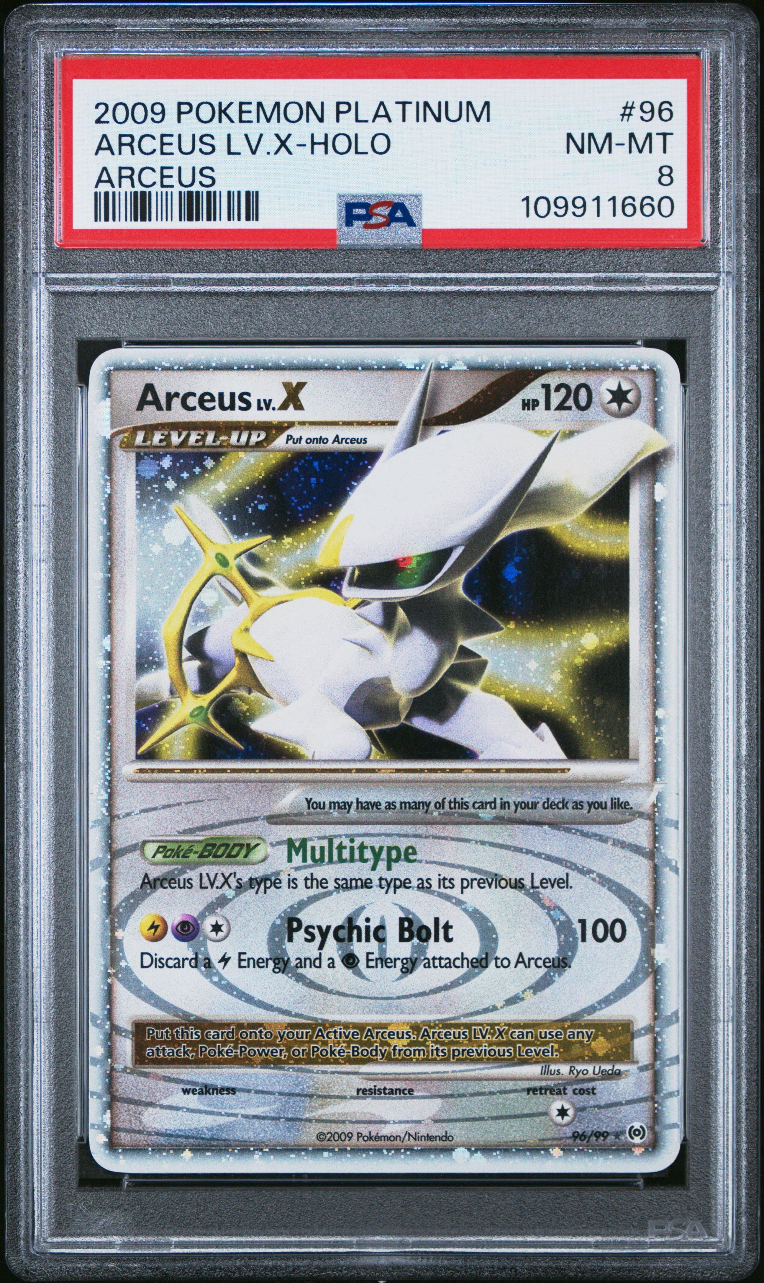 2009 Pokemon Platinum Arceus 96 Arceus Lv.x-holo PSA 8