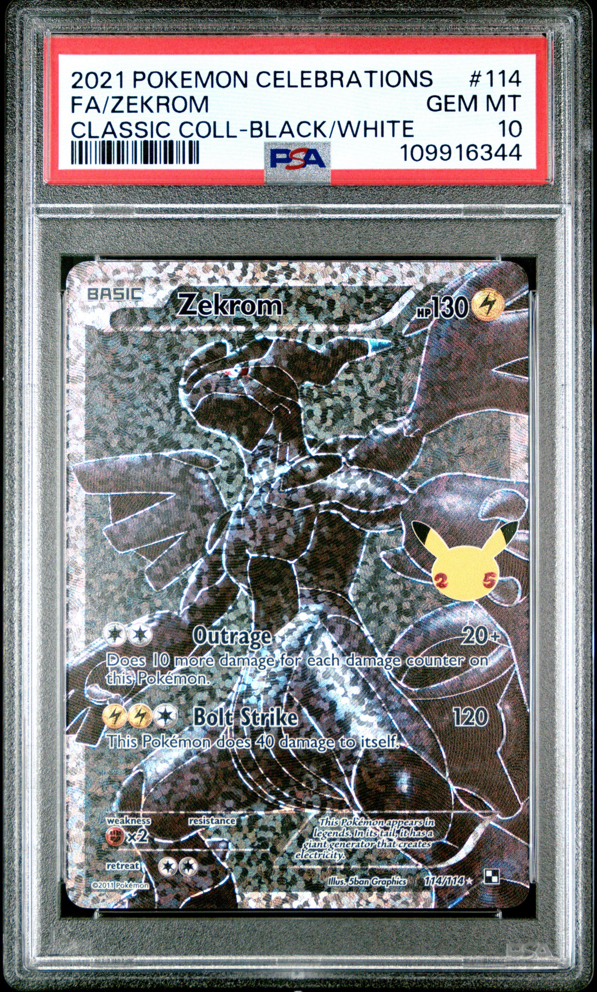 2021 Pokemon Celebrations Classic Collection 114 Full Art/zekrom