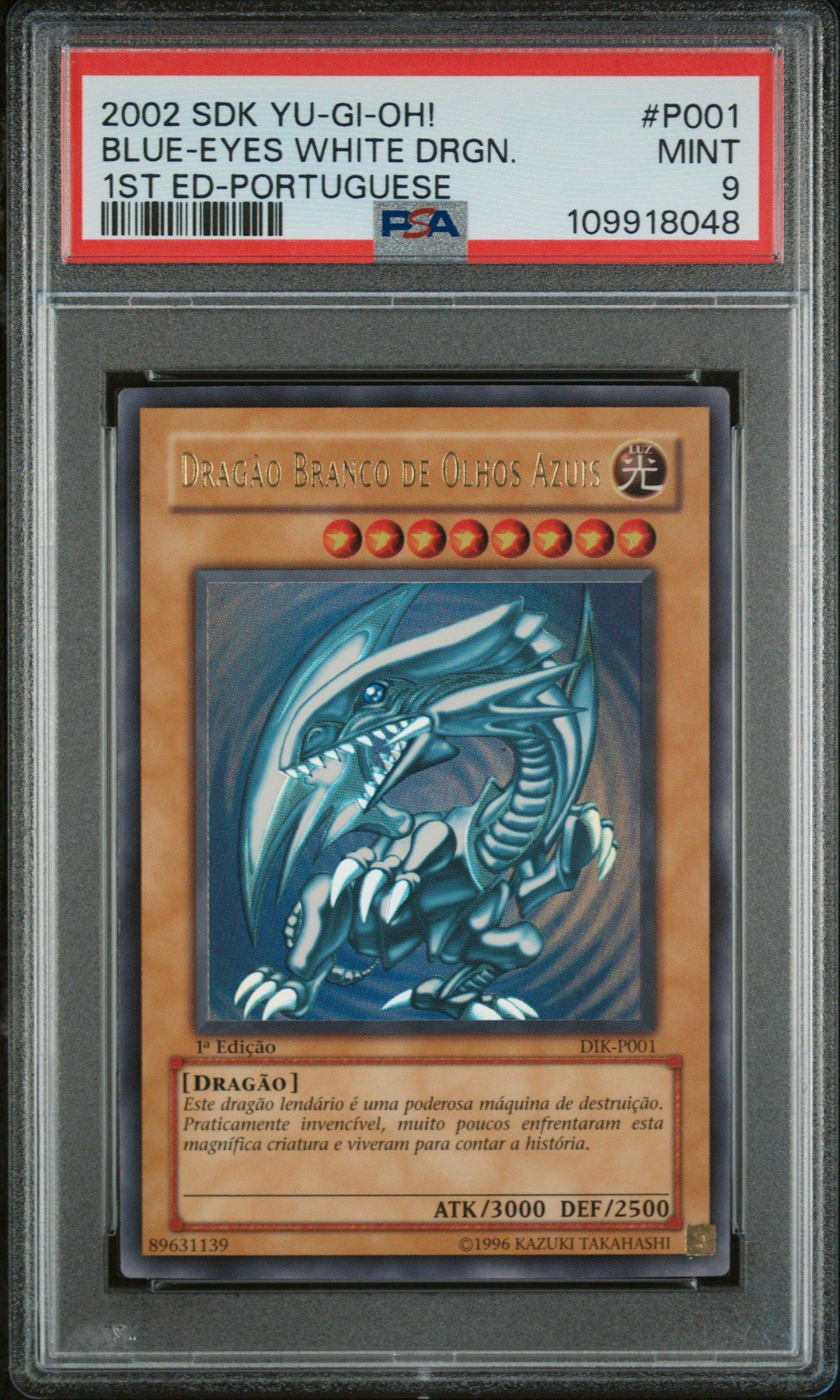 2002 Yu-gi-oh! Starter Deck: Kaiba P001 Blue-eyes White Dragon 1st Edition-portuguese PSA 9