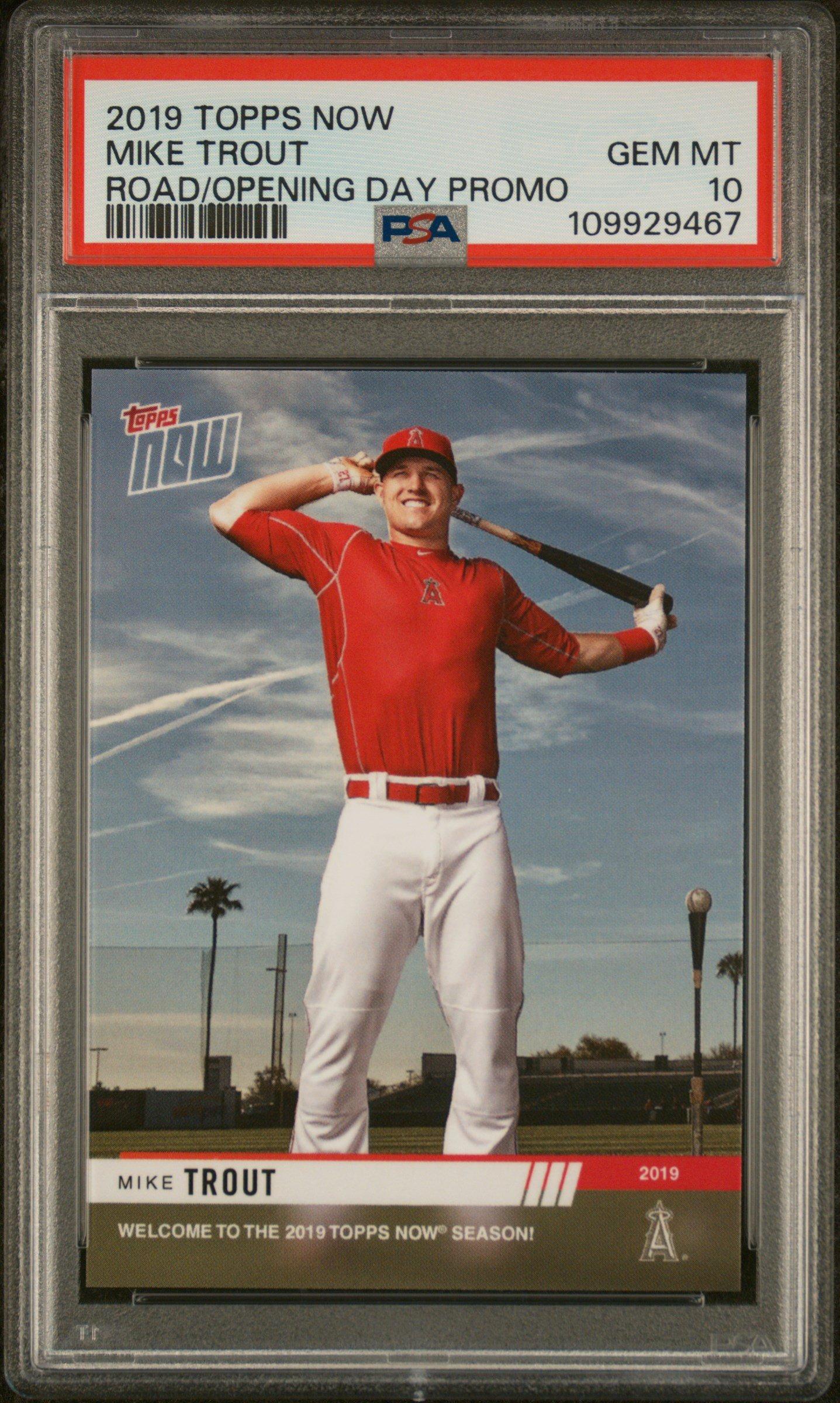 2019 Topps Now Road To Opening Day Promo Mike Trout PSA 10