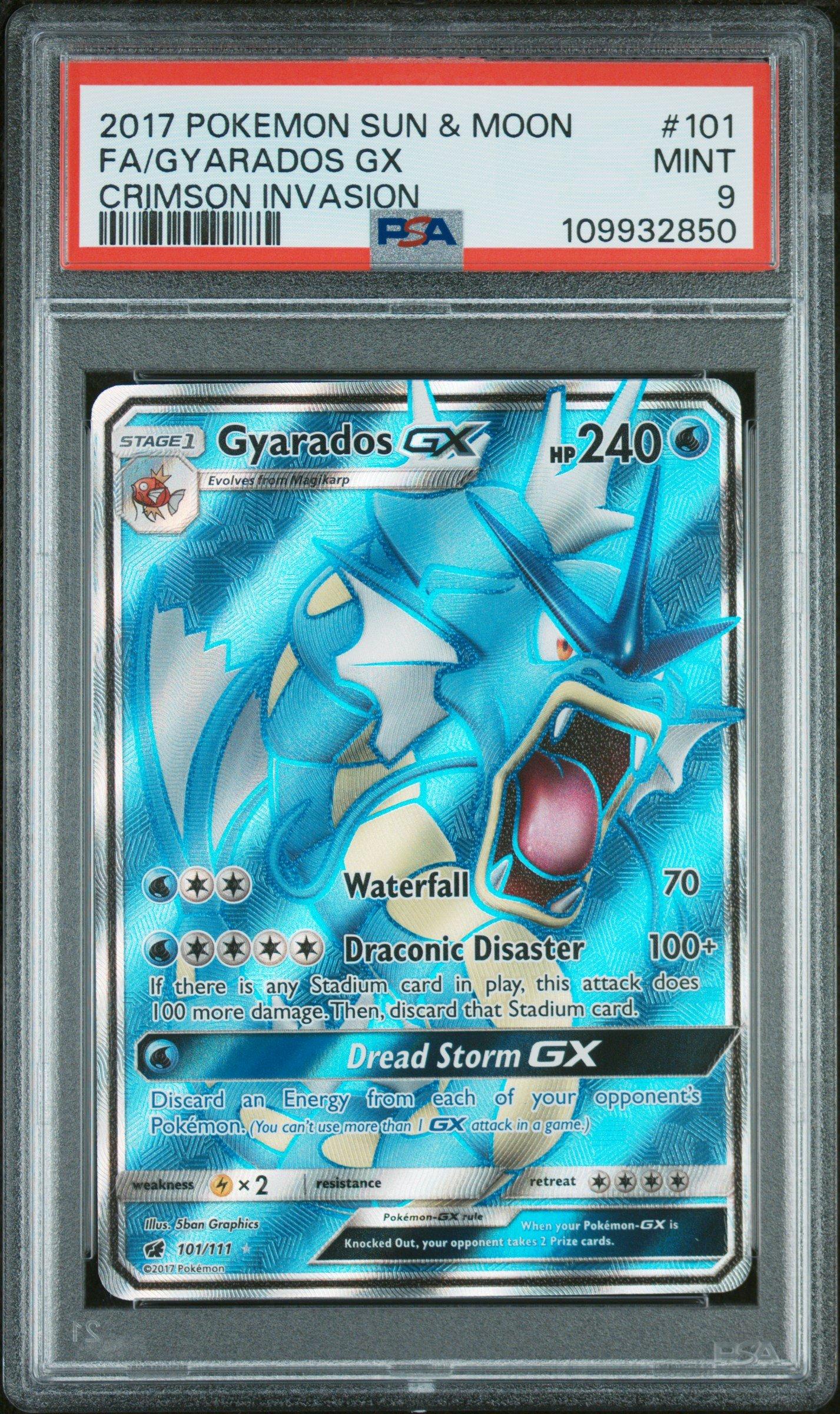 2017 Pokemon Sun & Moon Crimson Invasion 101 Full Art/gyarados Gx PSA 9  Graded Card | GameStop