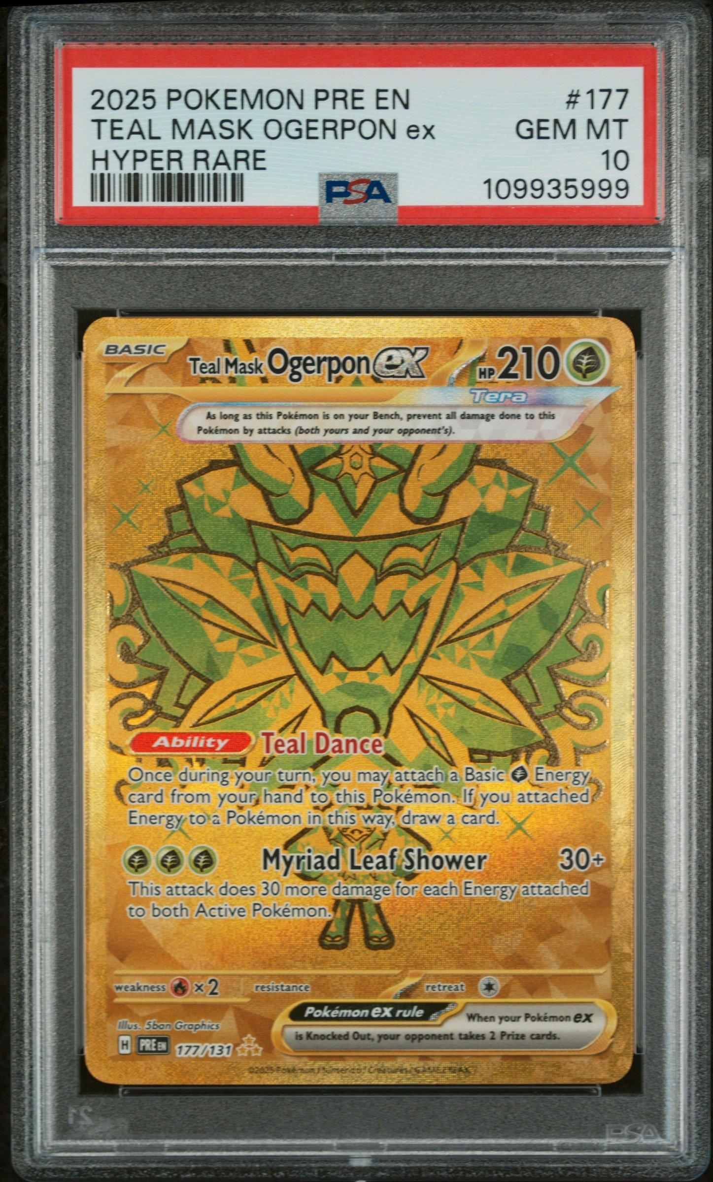 2025 Pokemon Pre En-prismatic Evolutions 177 Teal Mask Ogerpon Ex