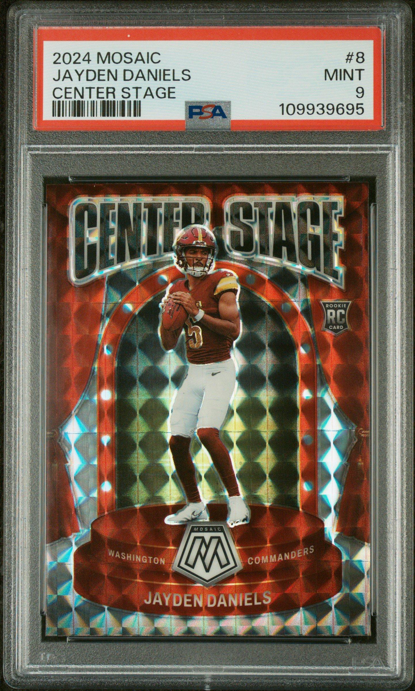 2024 Panini Mosaic Center Stage 8 Jayden Daniels PSA 9