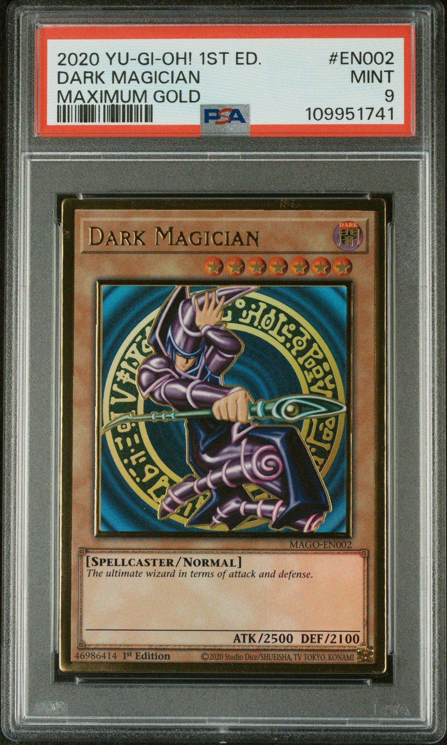 2020 Yu-gi-oh! Maximum Gold En002 Dark Magician 1st Edition PSA 9