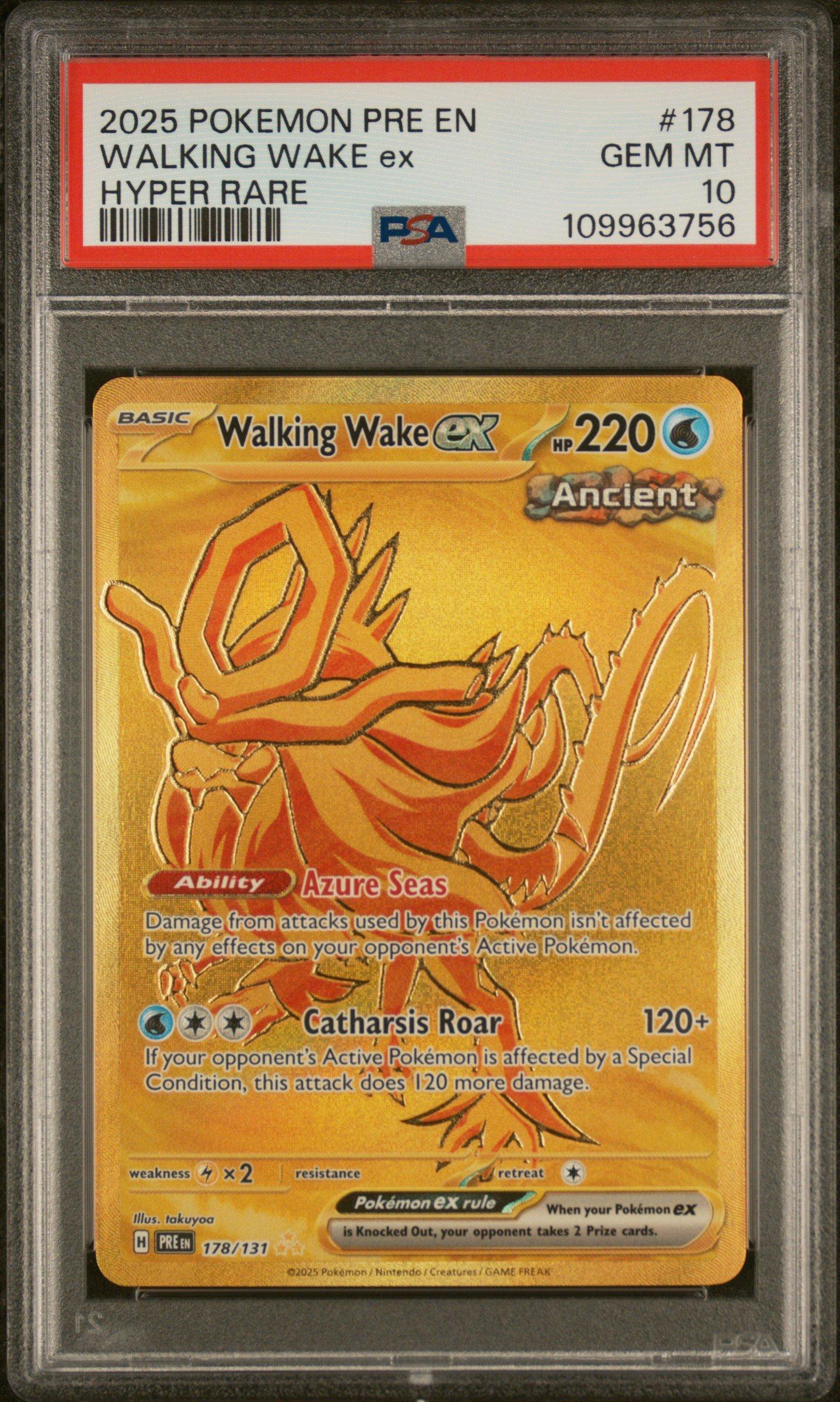 2025 Pokemon Pre En-prismatic Evolutions 178 Walking Wake Ex Hyper