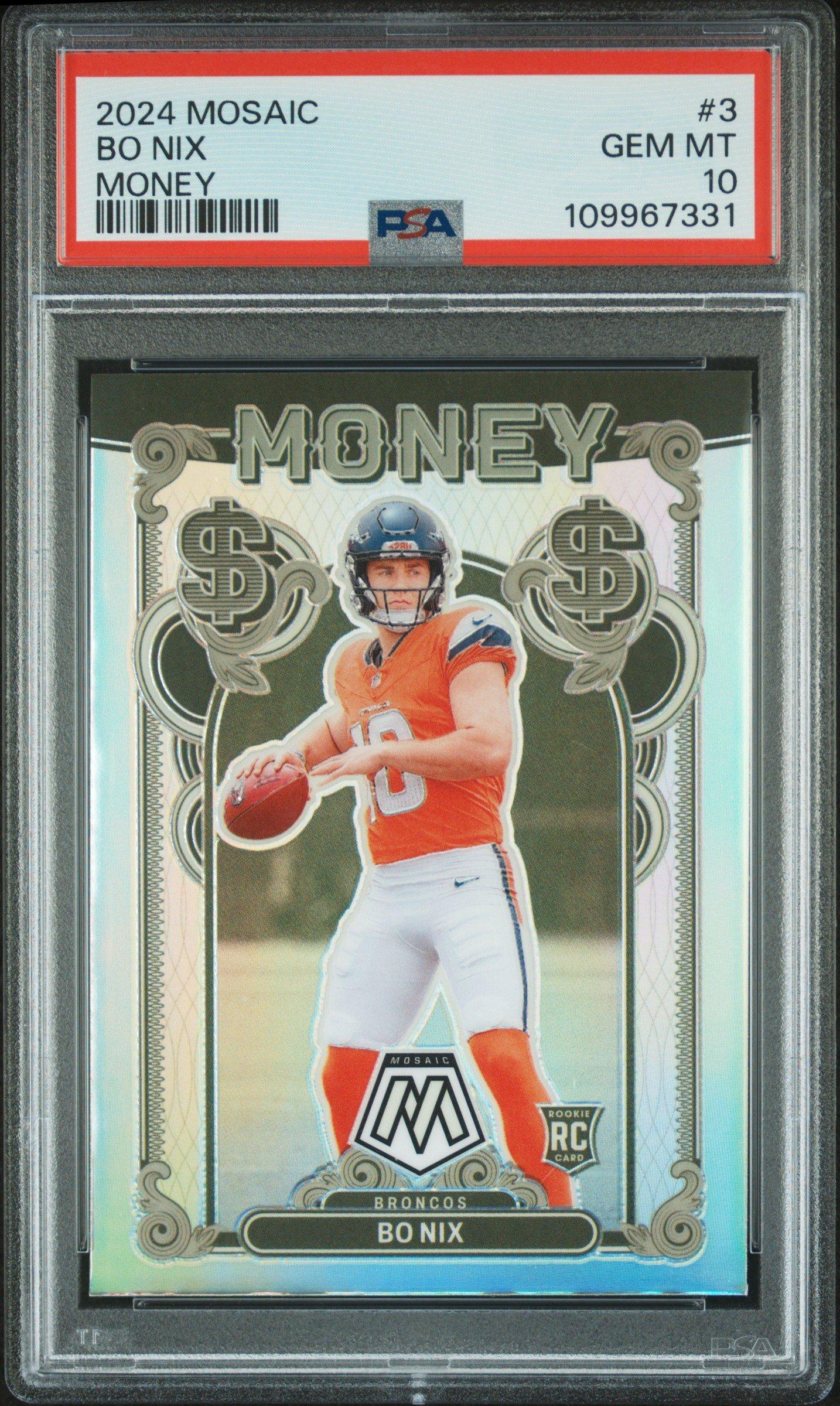 bo nix graded rookie card Amazon.com: Graded Gem Mint 10 Bo Nix Football Rookie Card #13 Broncos  Young Star Quarterback : Collectibles & Fine Art main image 0