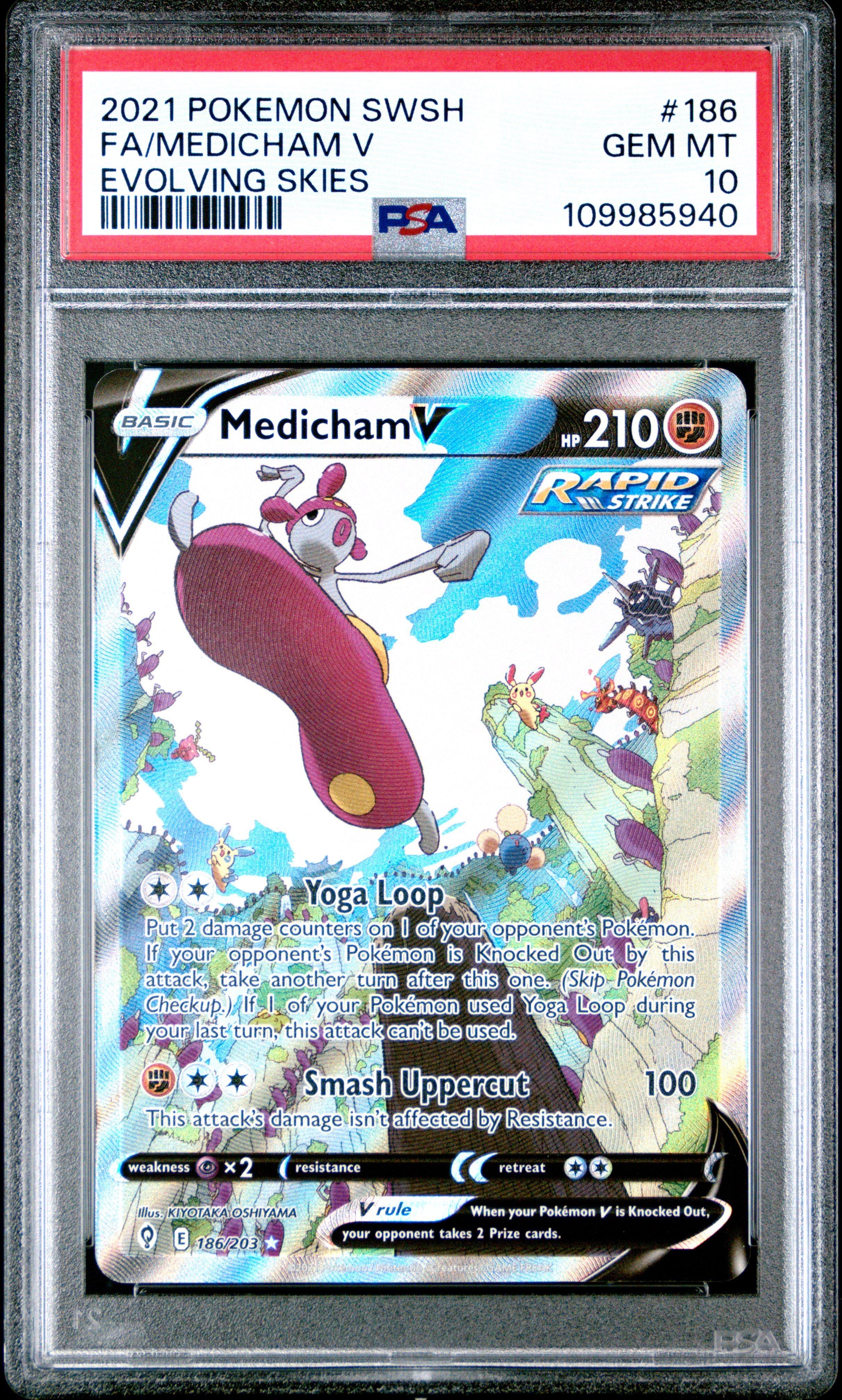 2021 Pokemon Sword & Shield Evolving Skies 186 Full Art/medicham V