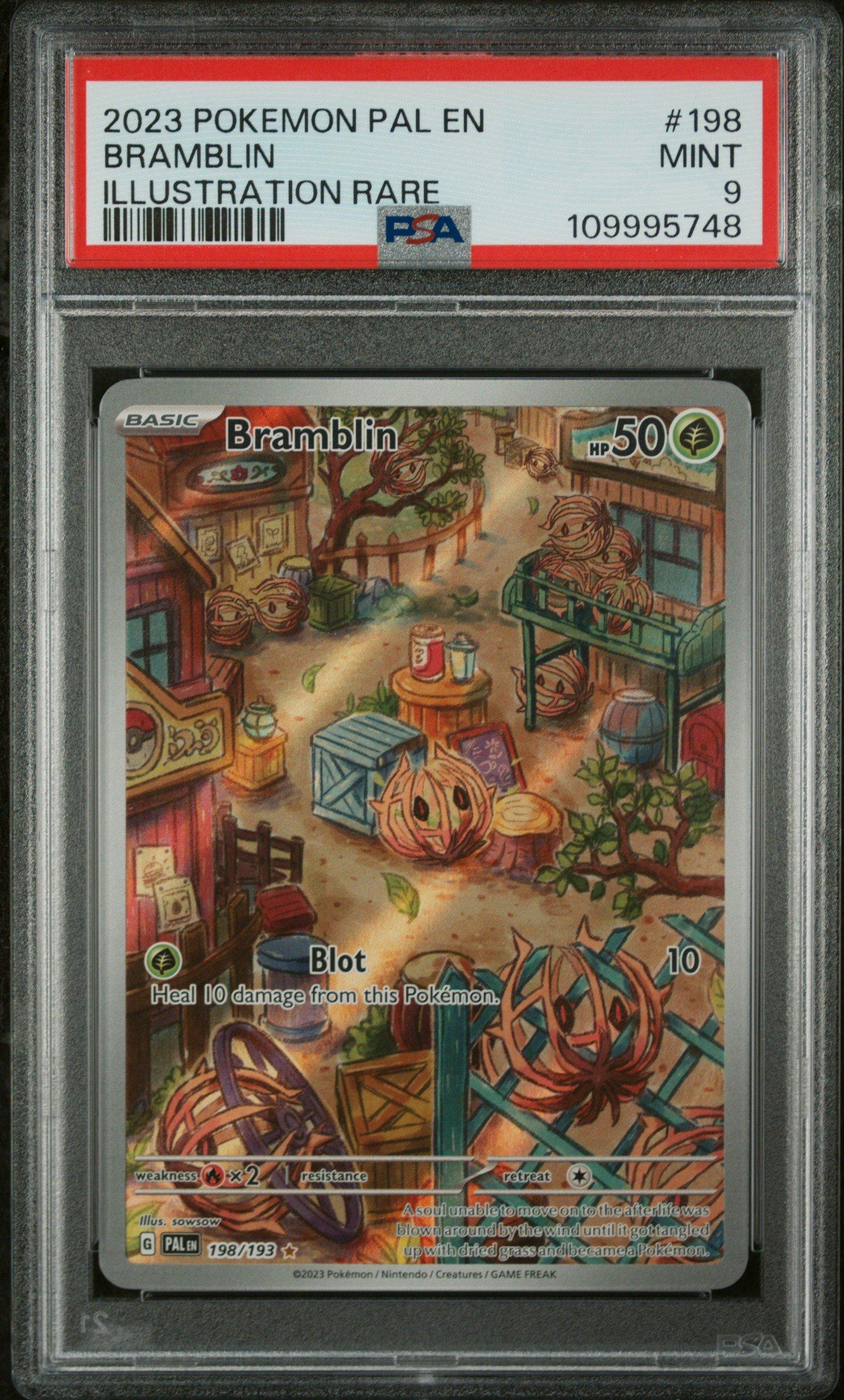 2023 Pokemon Pal En-paldea Evolved 198 Bramblin Illustration Rare PSA 9