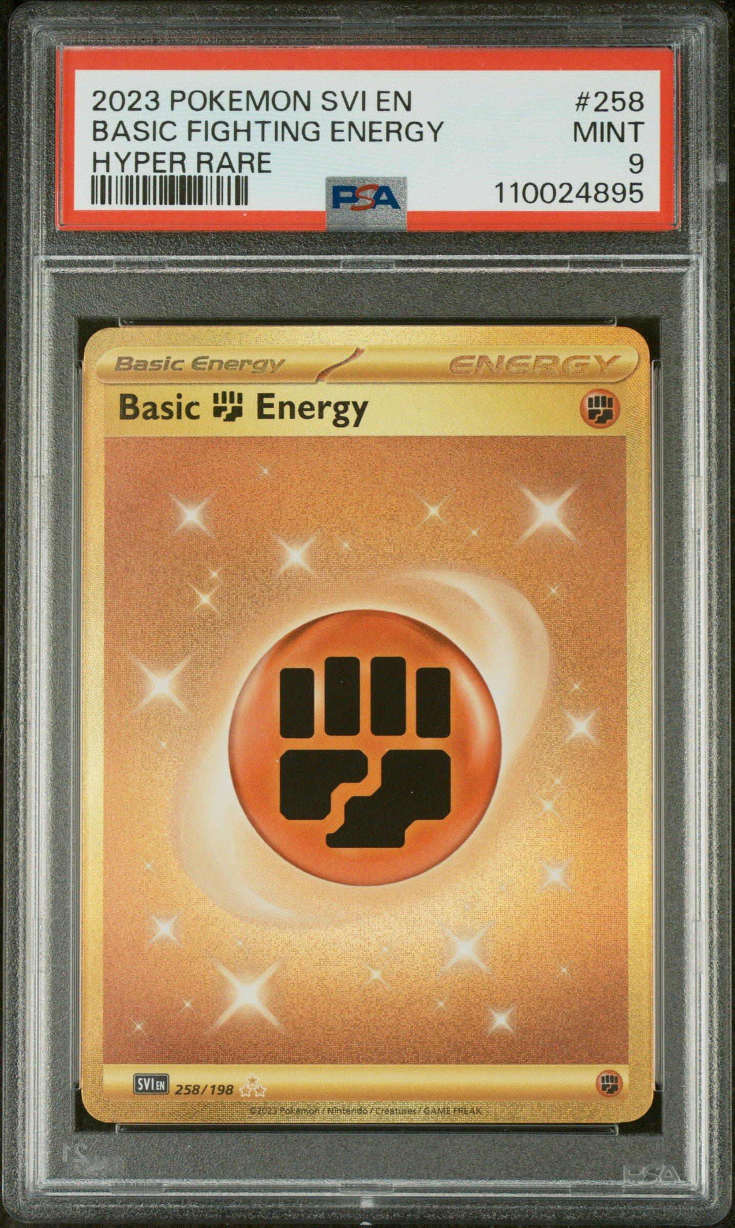 2023 Pokemon Svi En-scarlet & Violet 258 Basic Fighting Energy Hyper Rare PSA