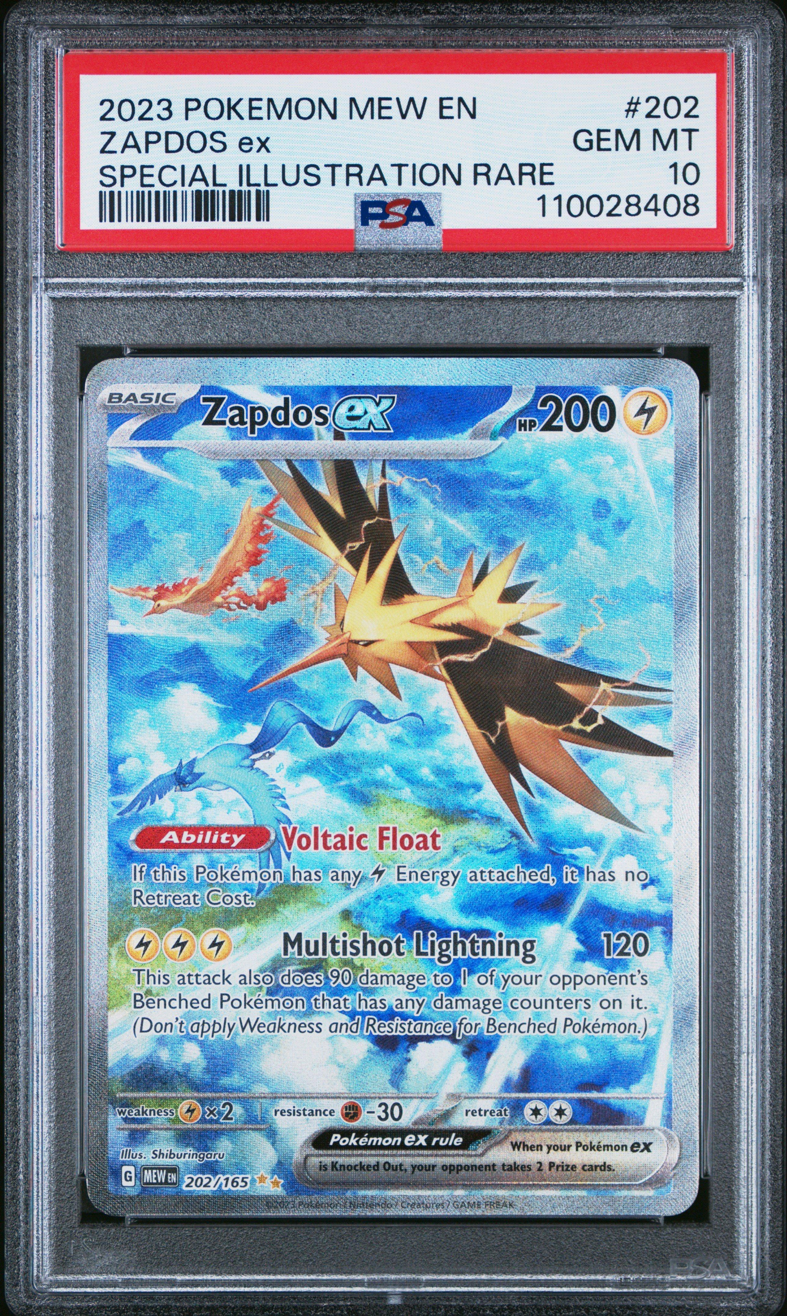 2023 Pokemon Mew En-151 202 Zapdos Ex Special Illustration Rare