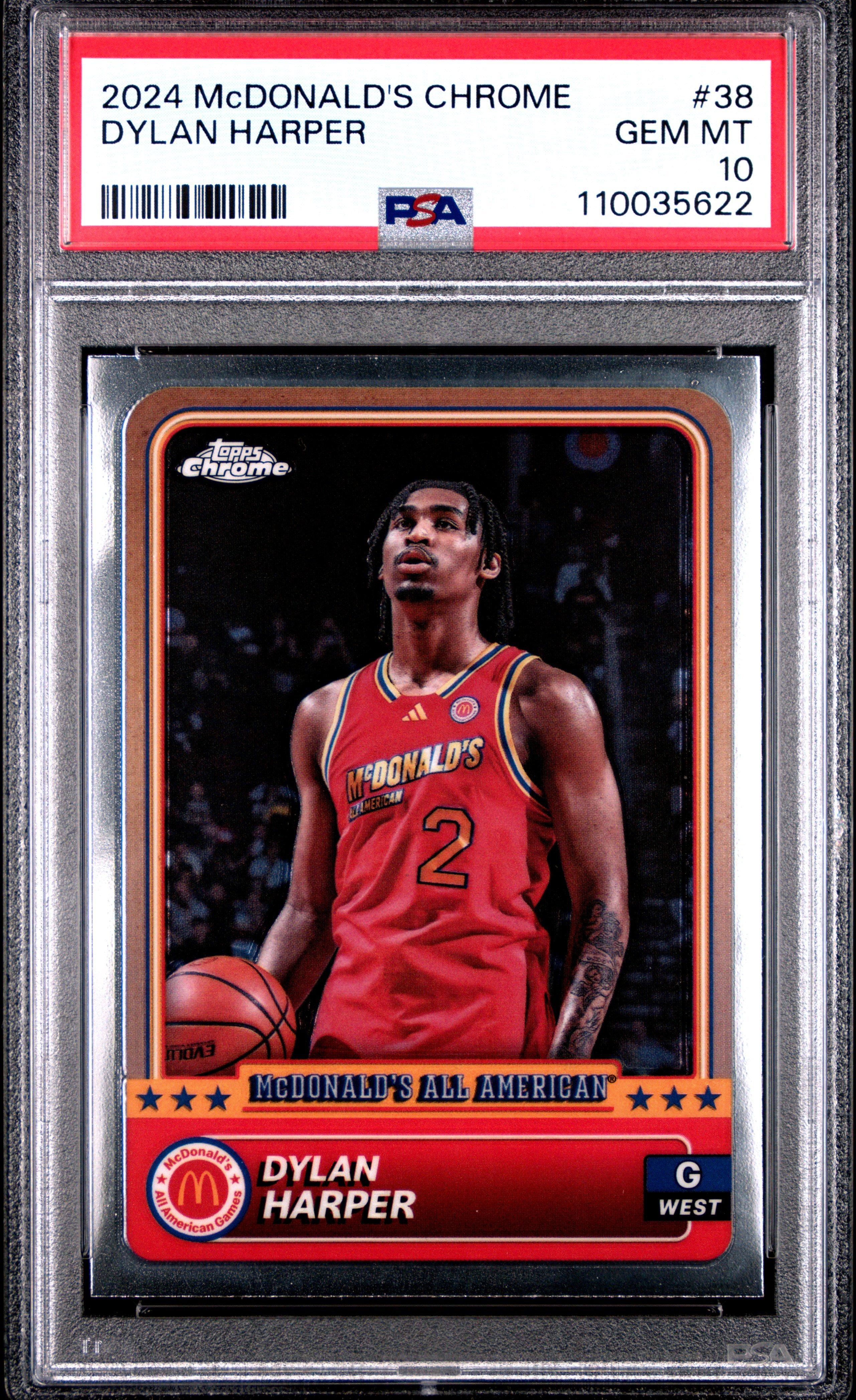 MARIA CLUB・VERSAILLE PALACE　メンバーズカード 2024 Topps Chrome Mcdonald's All American 38 Dylan Harper PSA 10