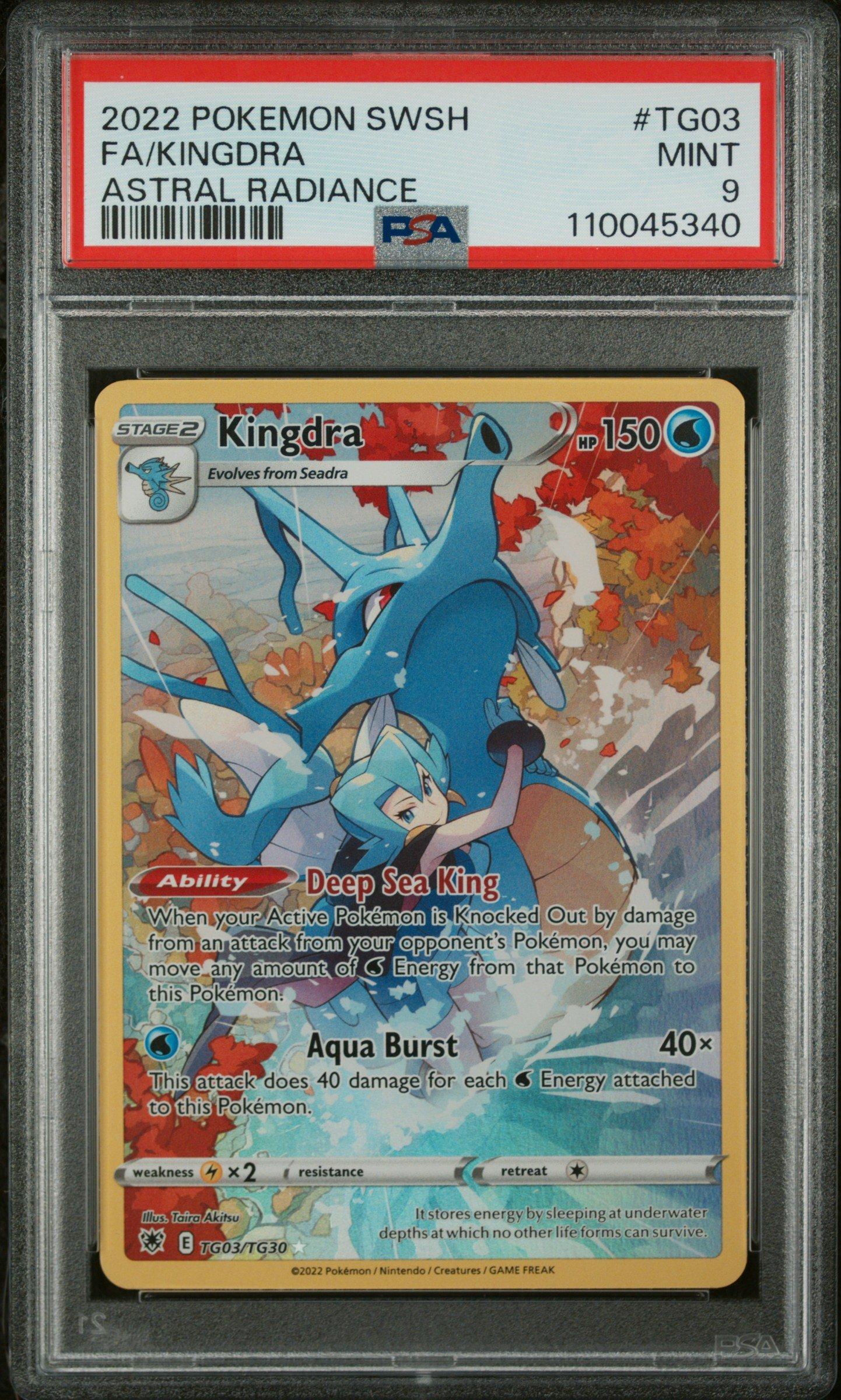 2022 Pokemon Sword & Shield Astral Radiance Tg03 Full Art/kingdra