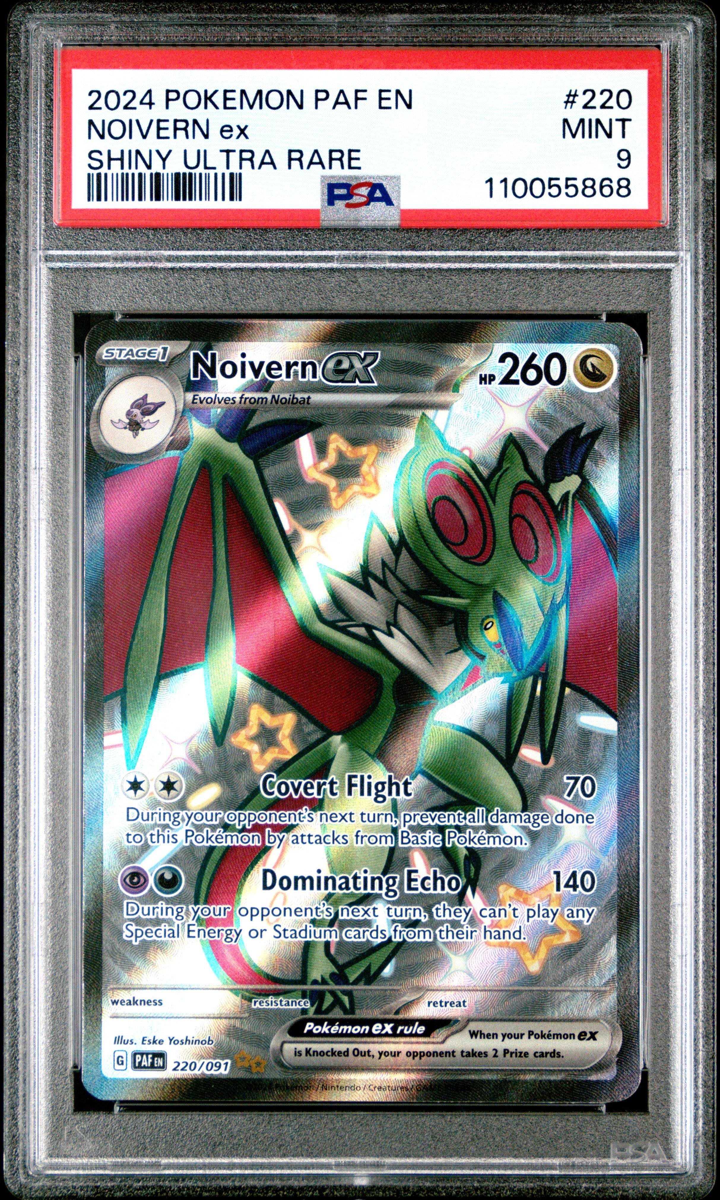 2024 Pokemon Paf En-paldean Fates 220 Noivern Ex Shiny Ultra Rare PSA