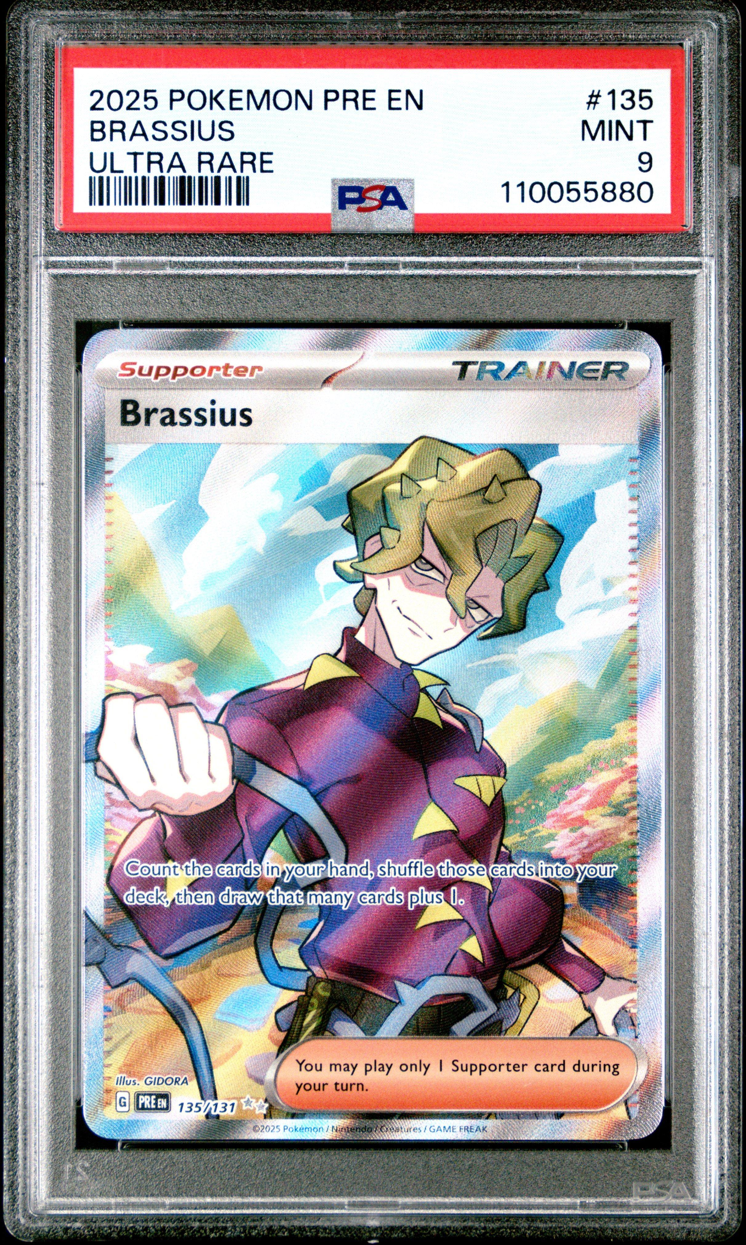 2025 Pokemon Pre En-prismatic Evolutions 135 Brassius Ultra Rare