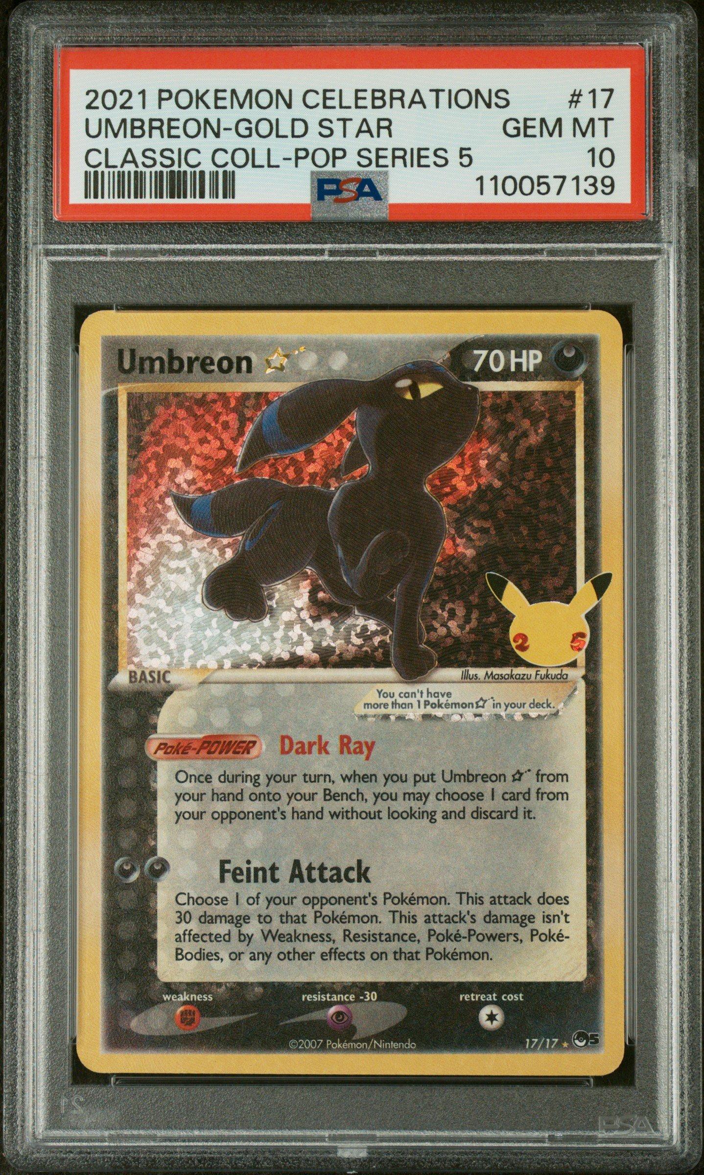 2021 Pokemon Celebrations Classic Collection 17 Umbreon-gold