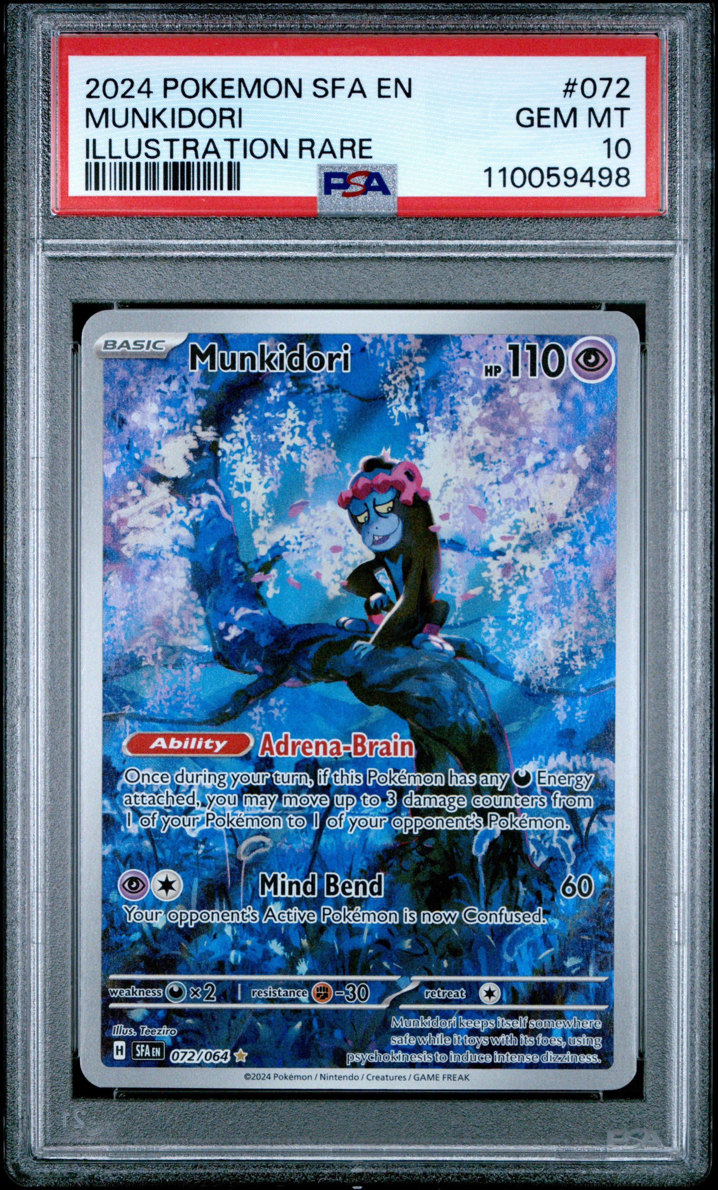 2024 Pokemon Sfa En-shrouded Fable 072 Munkidori Illustration Rare