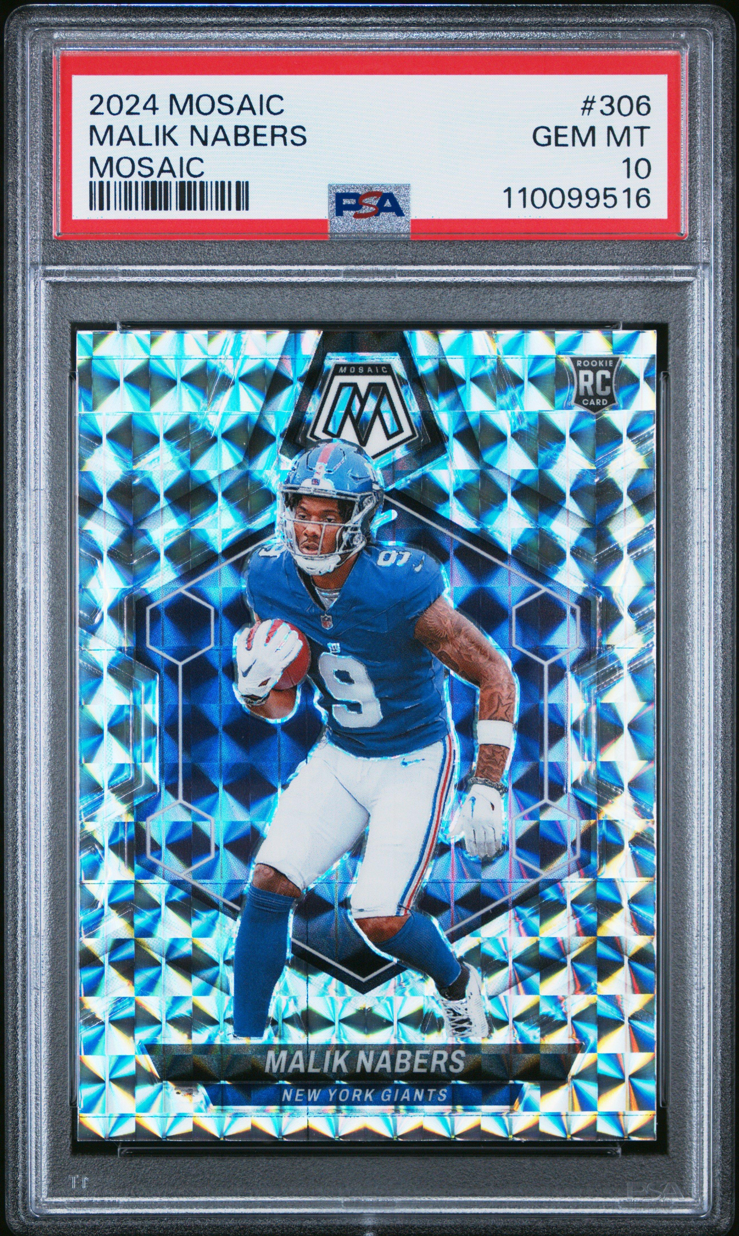 2024 Panini Mosaic 306 Malik Nabers Mosaic PSA 10