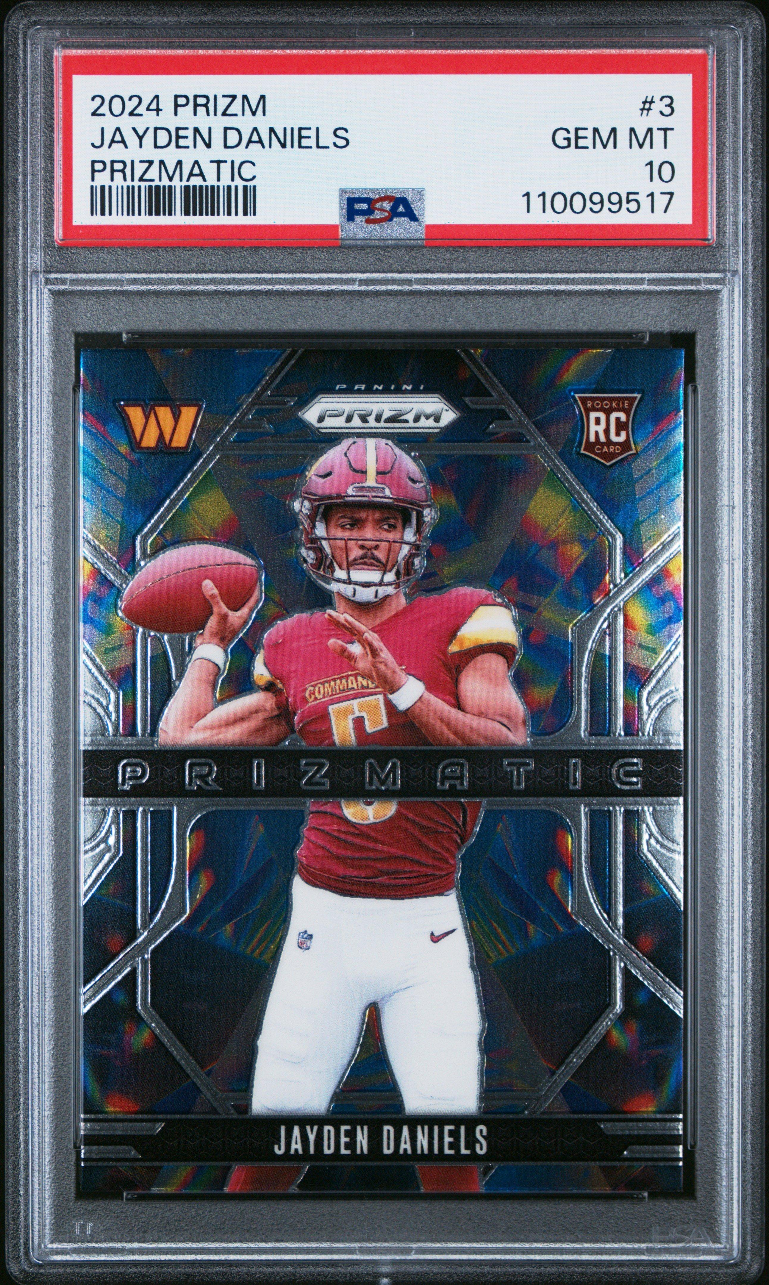 2024 Panini Prizm Prizmatic 3 Jayden Daniels PSA 10