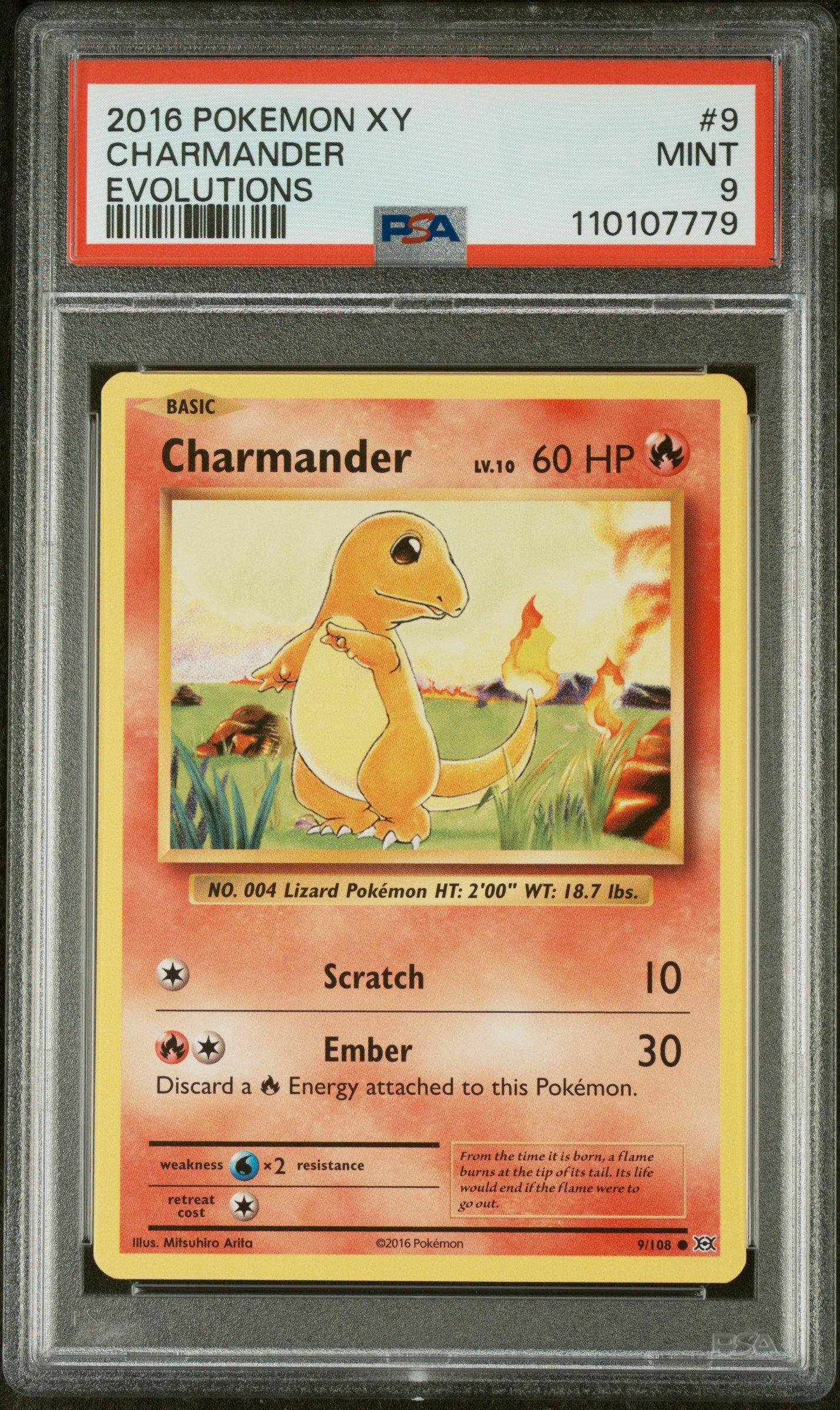 2016 Pokemon Xy Evolutions 9 Charmander PSA 9