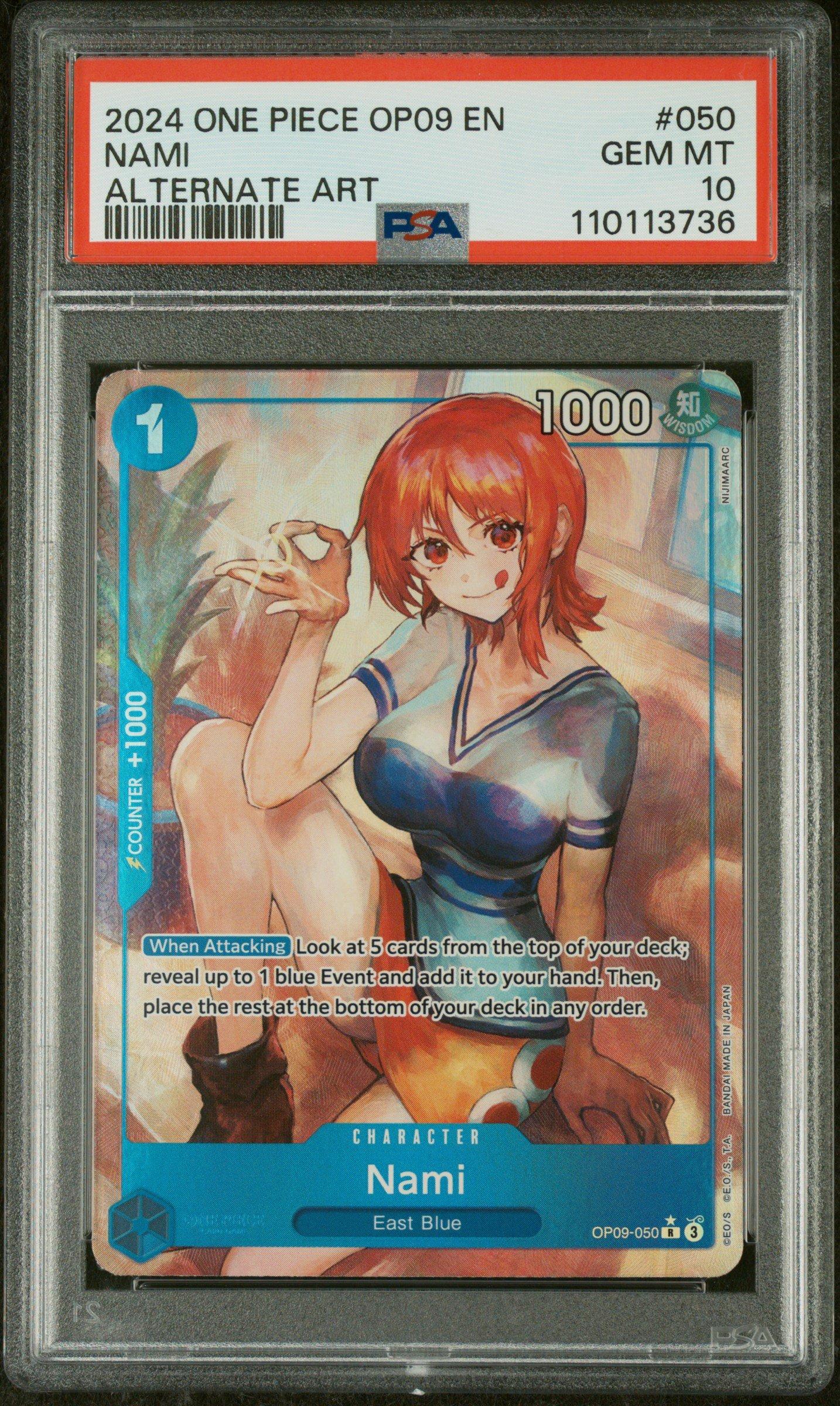 ミラバトonepiece ワンピース nami ナミ psa9 2024 One Piece Op09-emperors In The New World 050 Nami