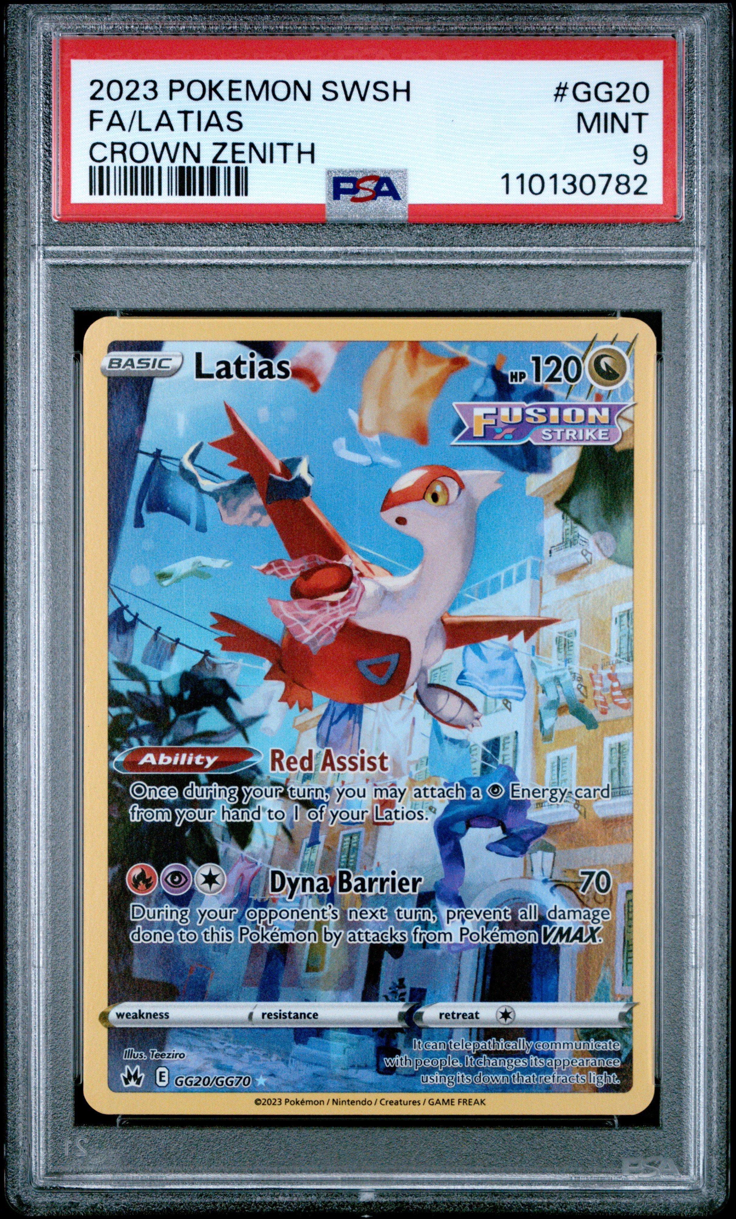 2023 Pokemon Sword And Shield Crown Zenith Gg20 Full Art/latias